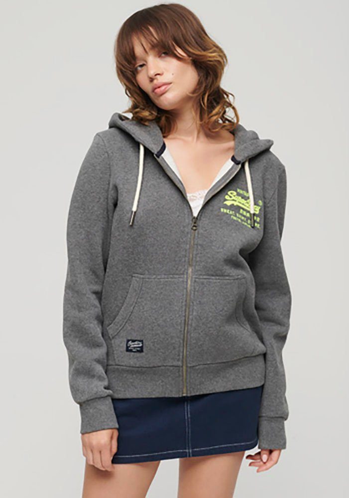 Superdry Kapuzensweatjacke NEON VL ZIPHOOD La Blue Marl | Zip Hoodies