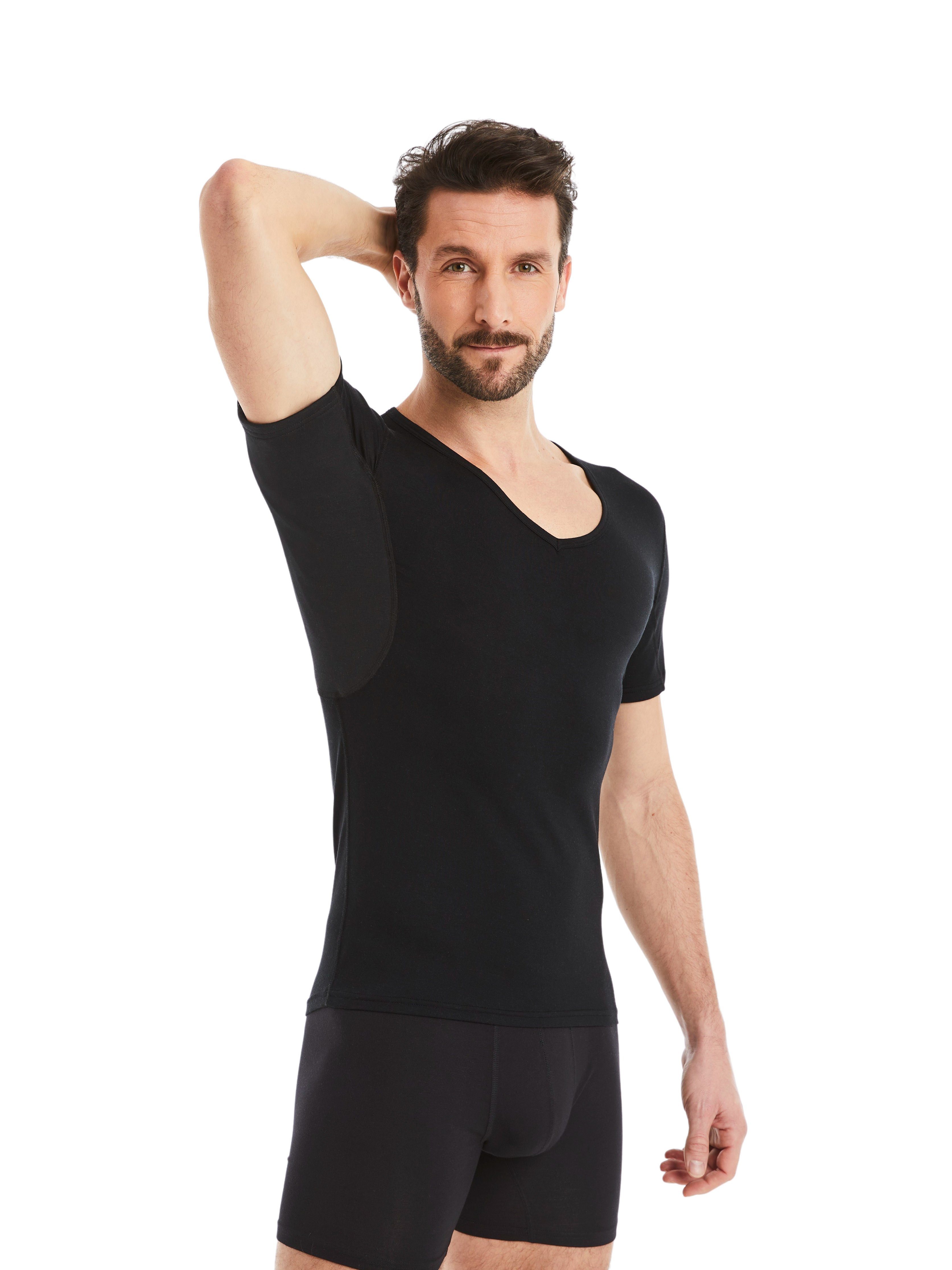 FINN Design Unterhemd Anti-Schweiß Shirt Herren mit V-Ausschnitt und integr günstig online kaufen