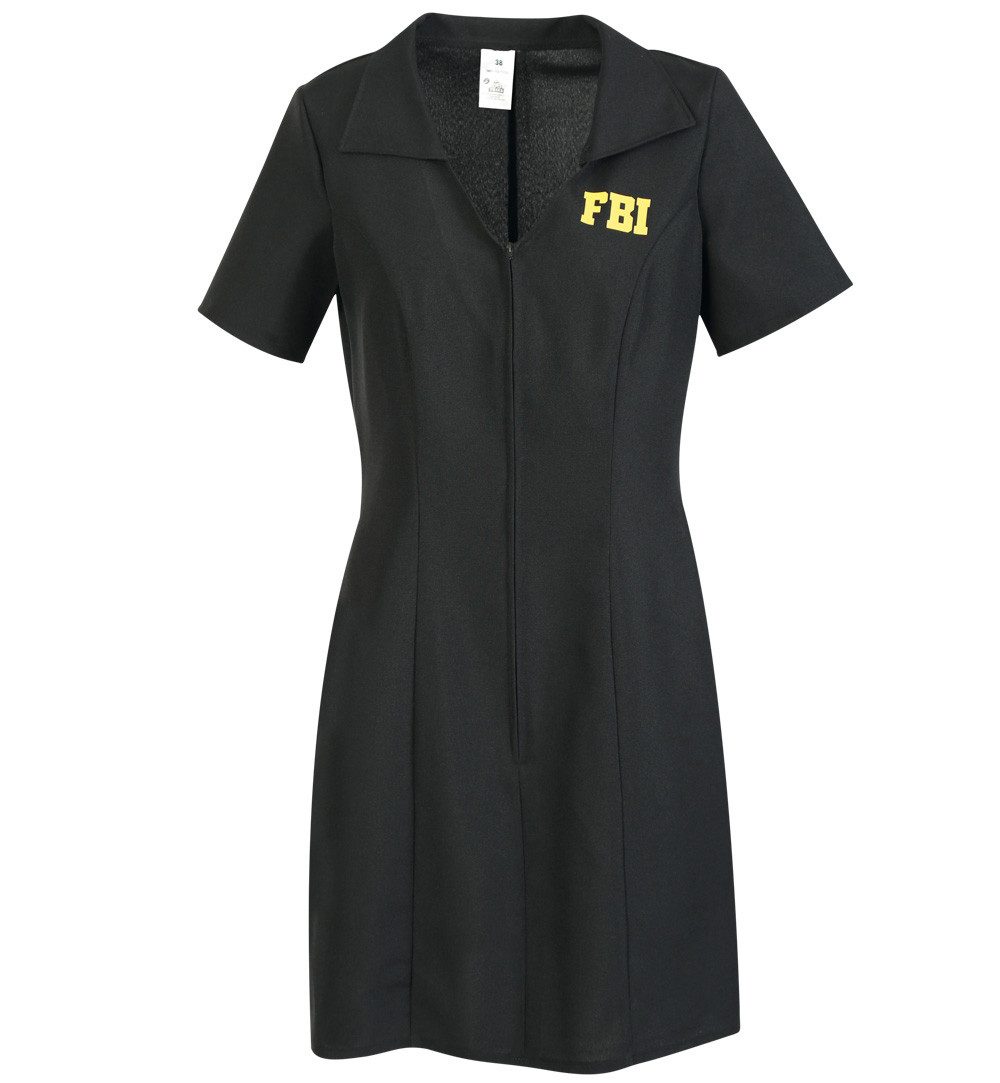 Fries Polizei-Kostüm Miss FBI Kleid Schwarz Karneval Fasching Party Halloween Cosplay Anime