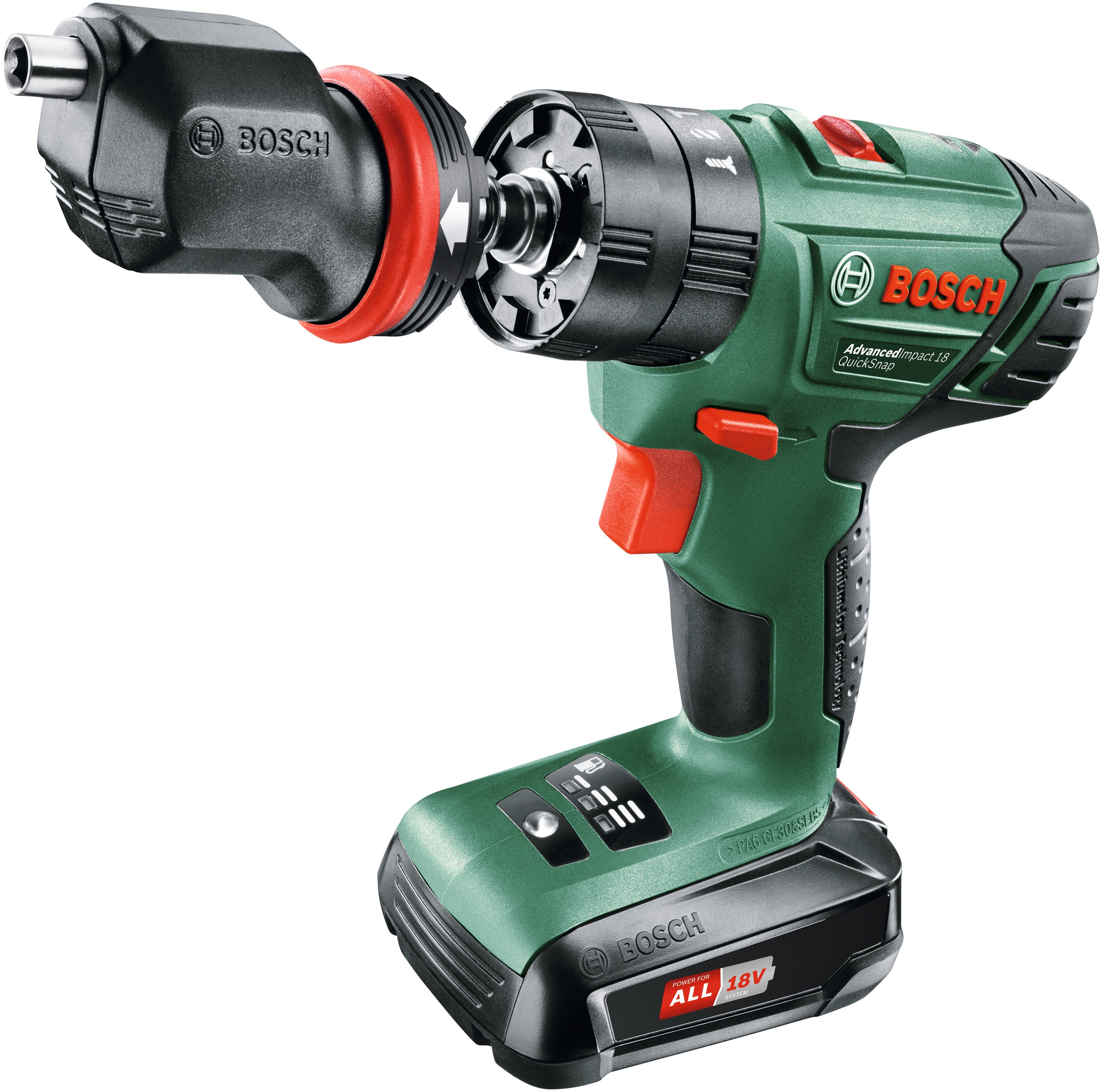 & 2 inkl. Bosch Garden AdvancedImpact Akku-Schlagbohrmaschine Home QuickSnap, 18, (Set), Akkus