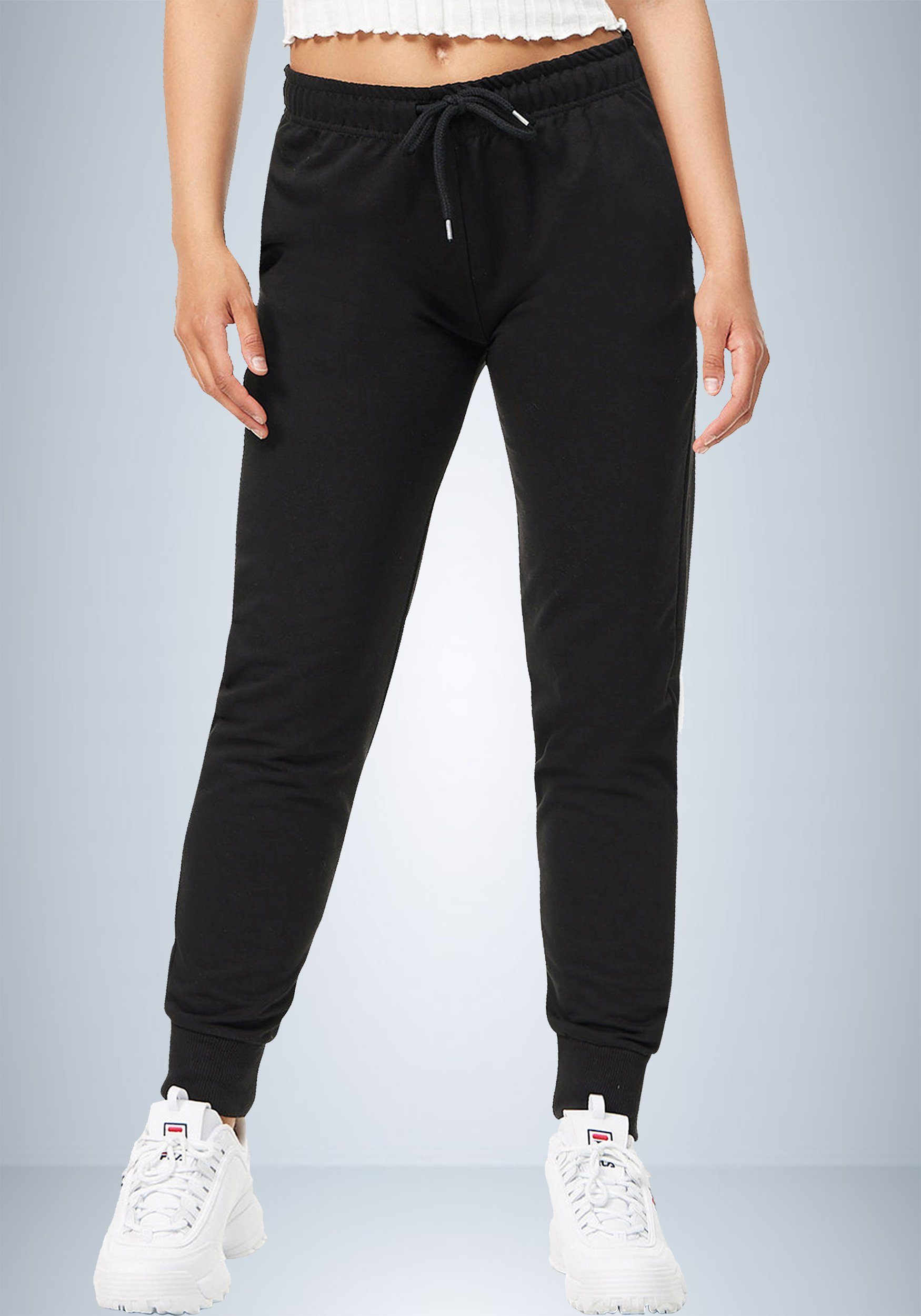 ROSS CAMP Sweathose Jogginghose Damen (1-tlg) Baumwolle, Slim Fit