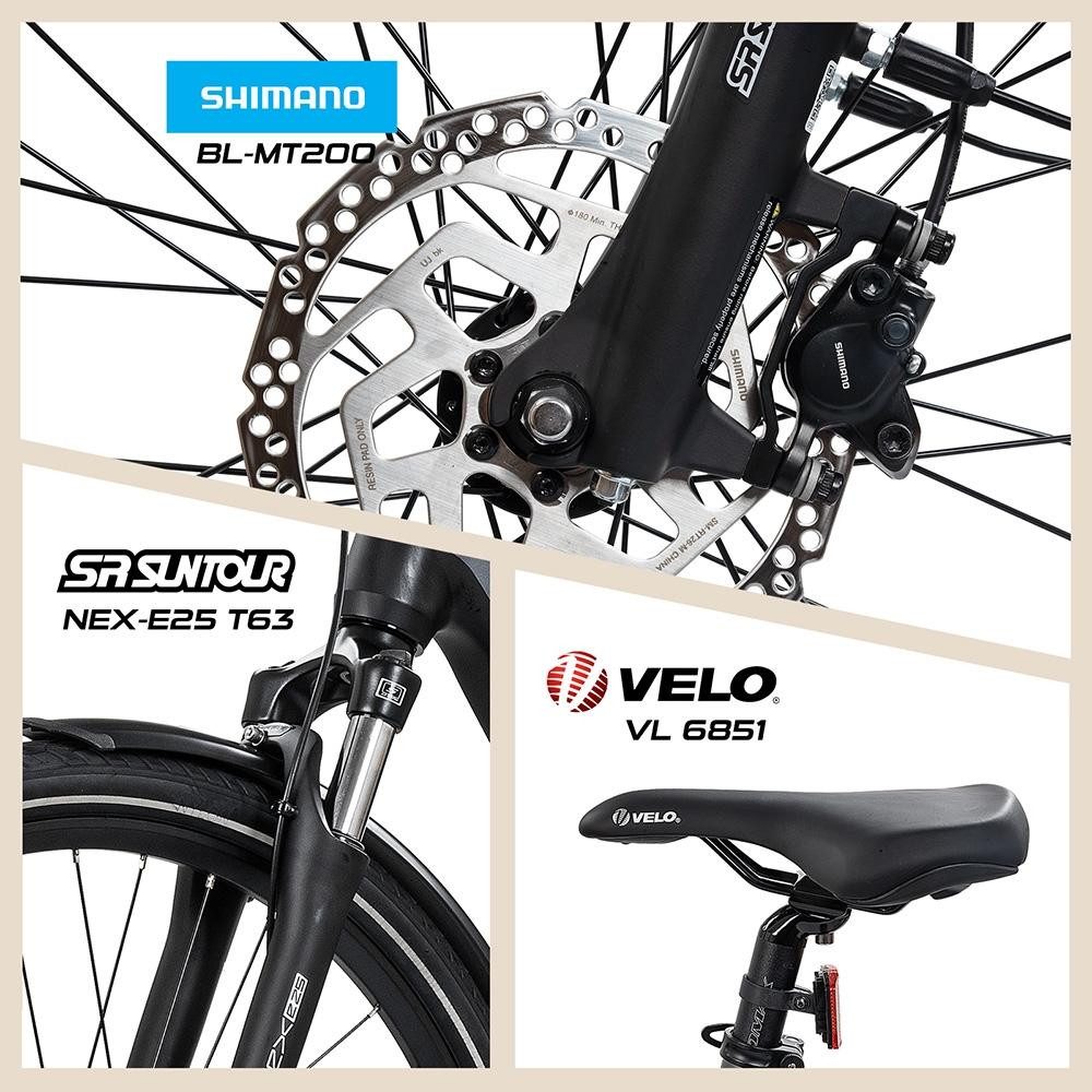 REX E-Bike Rex Commuter+,28 zoll, Cityrad, Pedelec mit 36V 13Ah Akku, 468Wh, SHIMANO, Mittelmotor, (Bis 120 kg belastbar, 250W Mittelmotor, mit Scheibenbremse, ca.120 km Reichweite), Shimano 7-Gang-Nabenschaltung, für Damen u. Herren, Grau