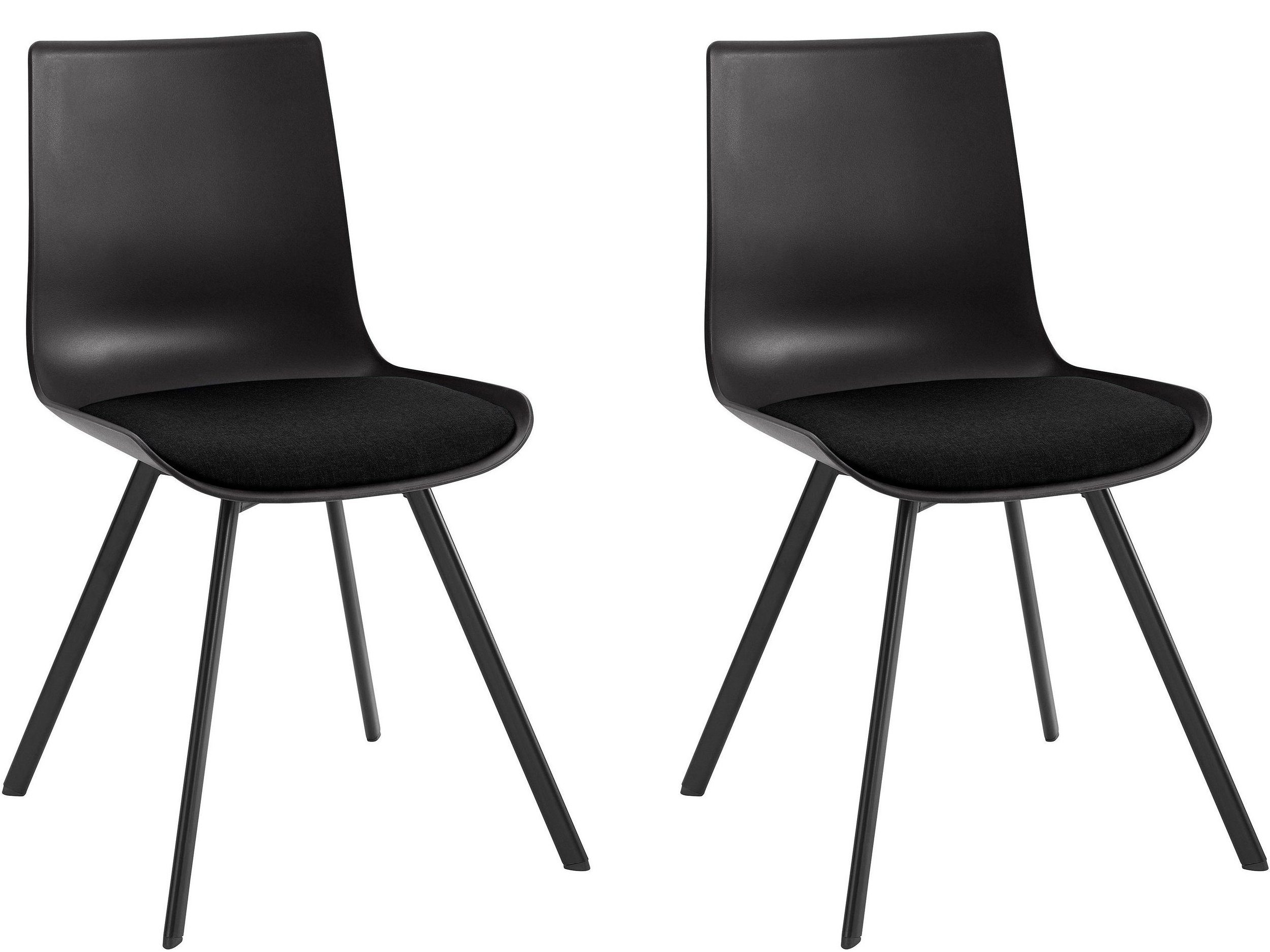 loft24 Esszimmerstuhl Lala (Set, 2 St), Schalenstuhl, mit Sitzkissen, modernes Design, Sitzhöhe 48 cm