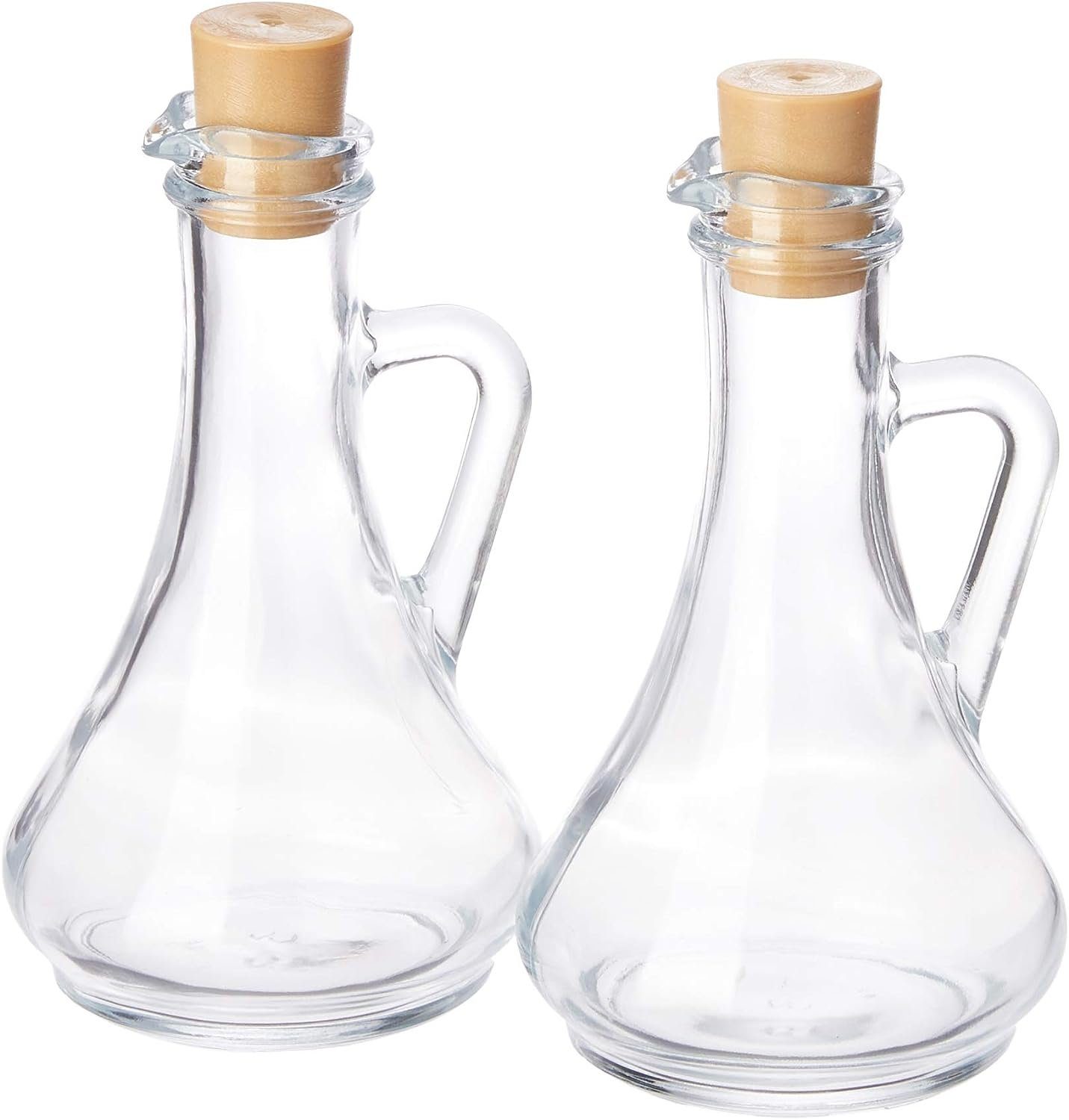 Pasabahce Essigspender 2 Stück Ausgießer für Olivenöl, Essig, Dressing, Dosierer, 260 ml, (2-tlg)