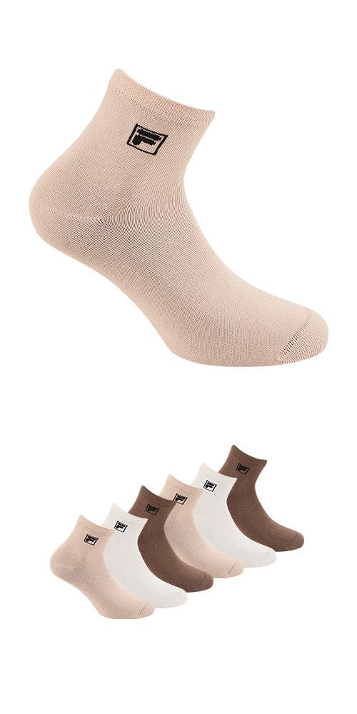 Fila Kurzsocken UNISEX QUARTER PLAIN SOCKS (6-Paar) mit Logo-Schriftzug günstig online kaufen