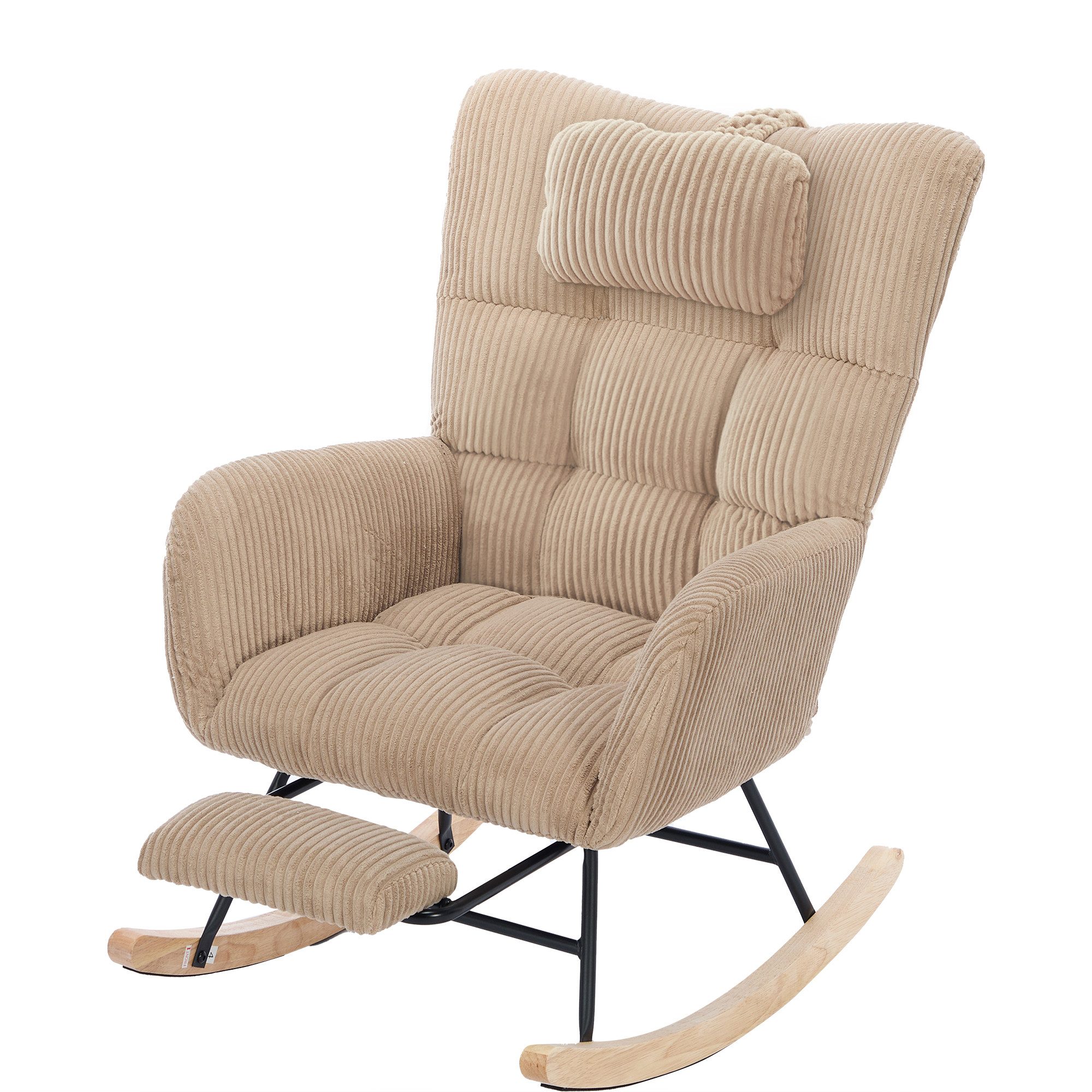 MODFU Schaukelstuhl stabiler Holz-Metall-Konstruktion und Aufbewahrungstasc günstig online kaufen