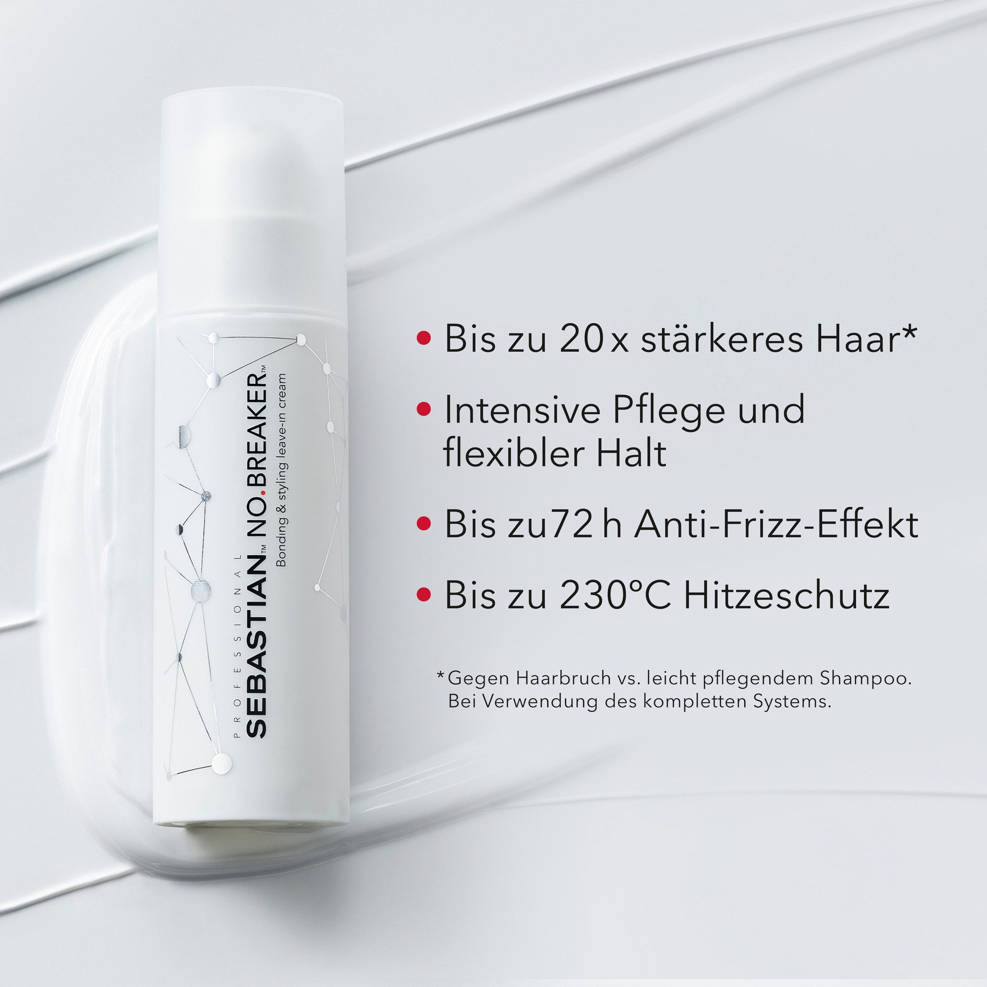 Sebastian Professional Haarcreme NO BREAKER BONDING & STYLING LEAVE-IN CREAM, gegen Haarbruch, stärkt das Haar, ultimativer Glanz