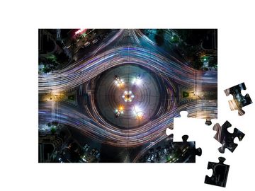 puzzleYOU Puzzle Democracy Monument in Thailand bei Nacht, 48 Puzzleteile, puzzleYOU-Kollektionen Fotokunst