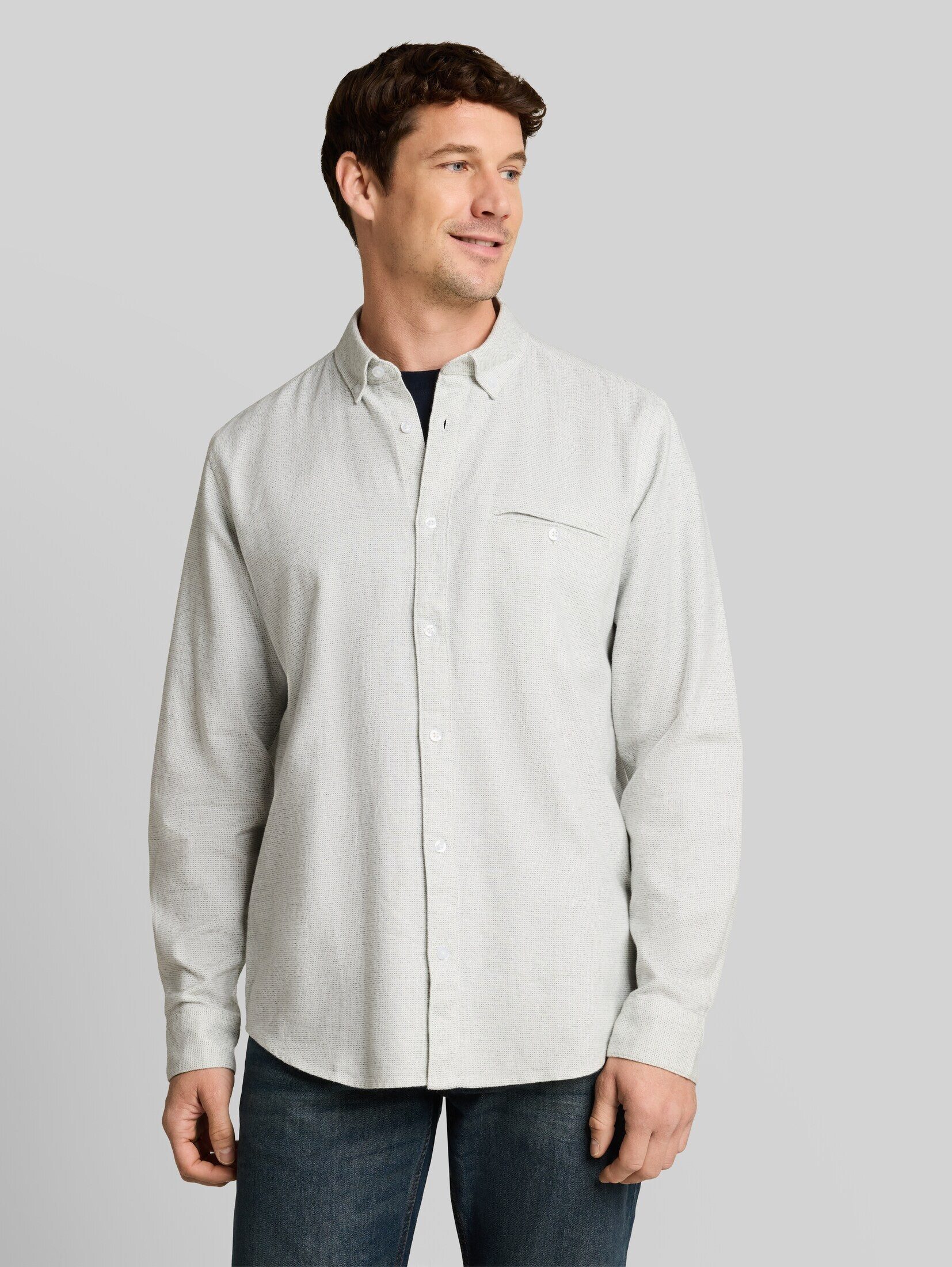 TOM TAILOR Langarmhemd Blusen & Shirts Regular Fit Hemd aus Baumwolle