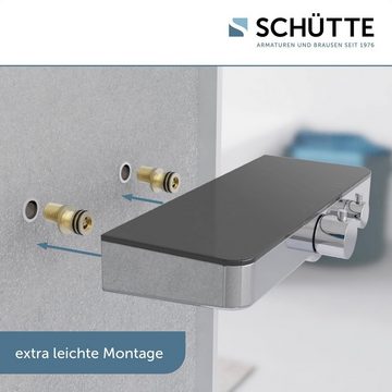 Schütte Duscharmatur Ocean mit Thermostat, Mischbatterie Dusche mit Ablage, Duschthermostat