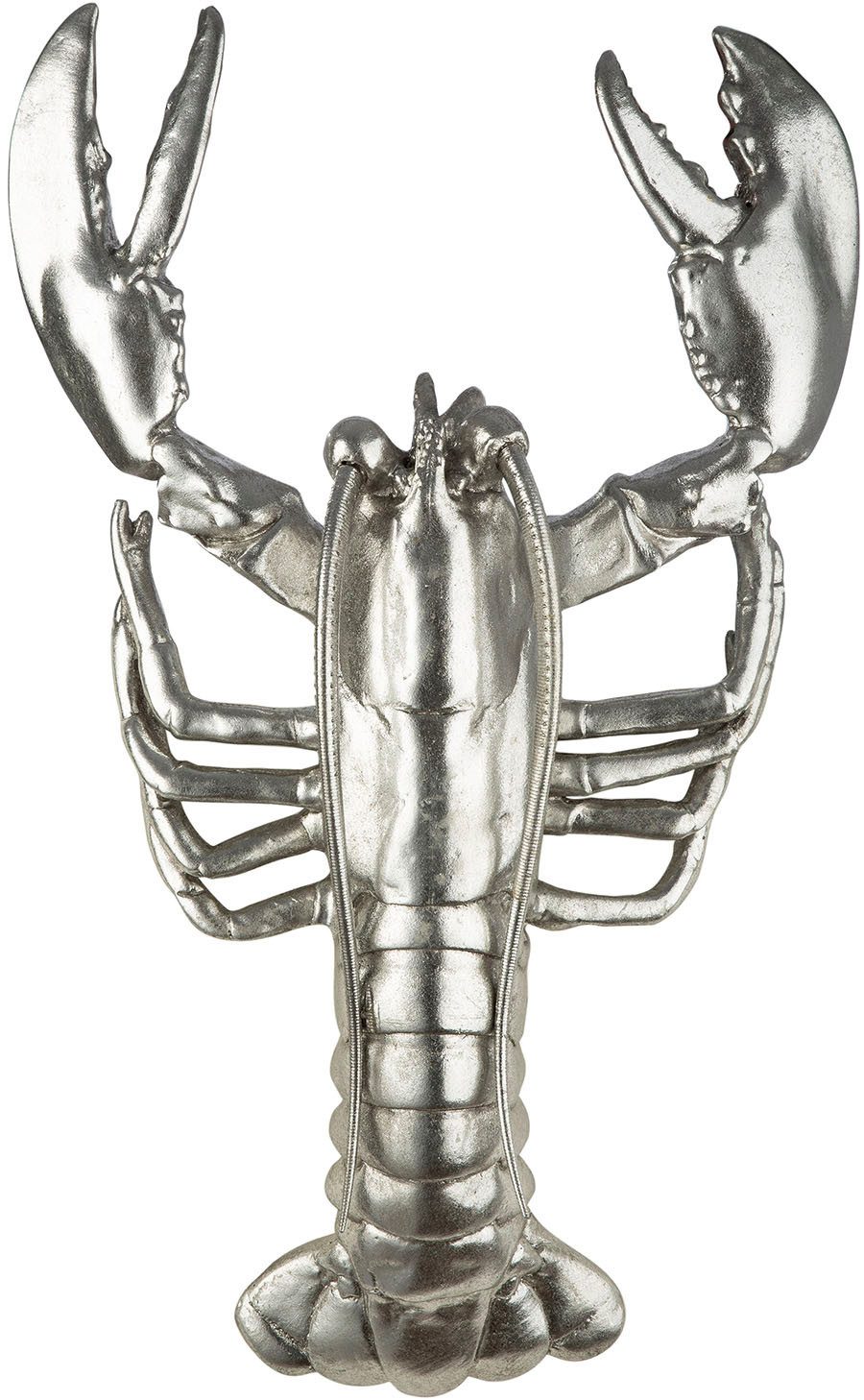 GILDE Tierfigur Figur; Wandobjekt Hummer Lobster silberfarben H. 41,5 cm (1 St)