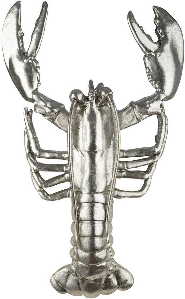 GILDE Tierfigur Figur, Wandobjekt Hummer Lobster silberfarben H. 41,5 cm (1 St)