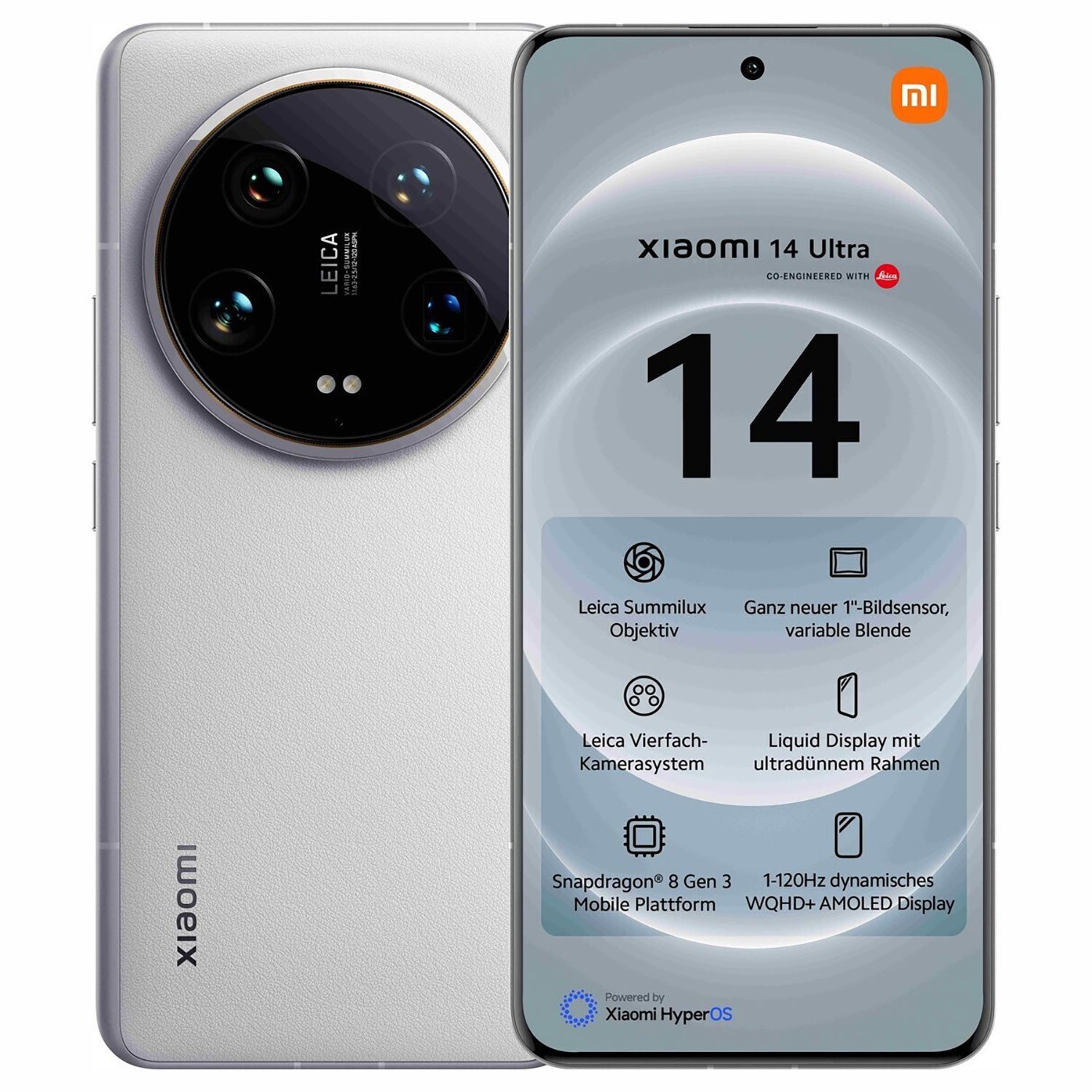 Xiaomi Xiaomi 14 Ultra Neu Smartphone (17.09 cm/6.73 Zoll, 50 MP Kamera, Fingerabdruck, Gesichtserkennung)