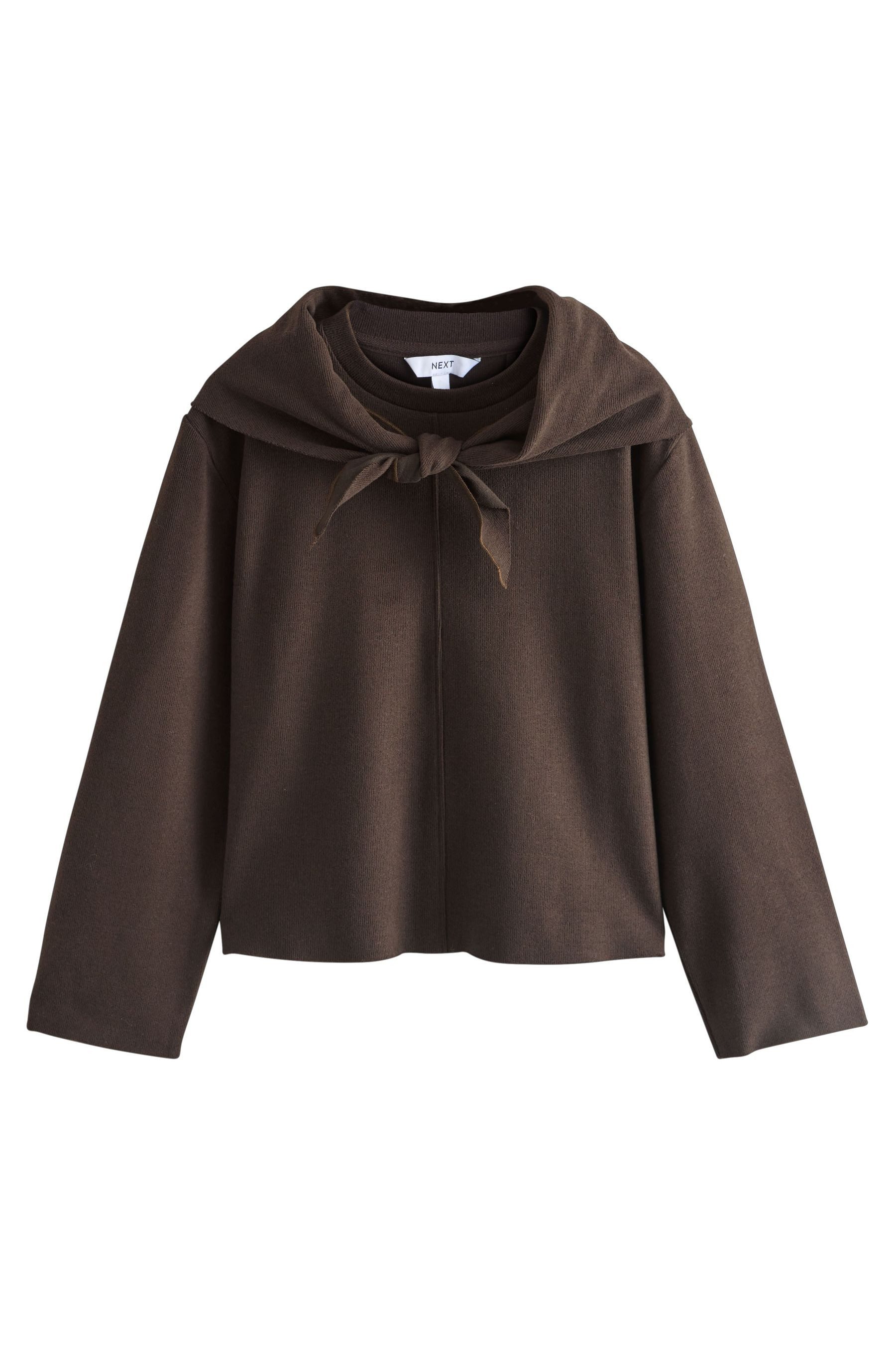 Sweater Weiches, gemütliches Rundhals-Sweatshirt mit Schal