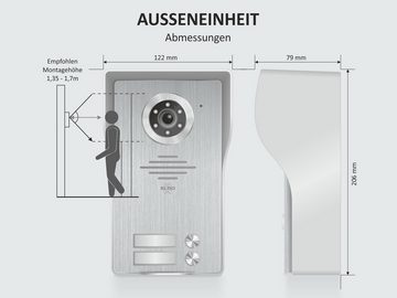 Elro Video-Türsprechanlage (Innenbereich, Außenbereich, Klingelanlage 2 Familienhaus, Kamera Tür-Klingel Video-Sprechanlage)