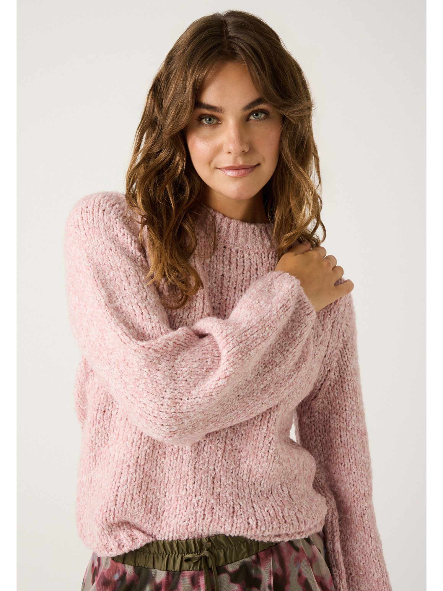 MORE&MORE Rundhalspullover Grobstrickpullover günstig online kaufen