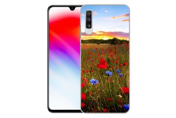 MuchoWow Handyhülle Blumen - Sonnenuntergang - Farben, Phone Case, Handyhülle Samsung Galaxy A70, Silikon, Schutzhülle