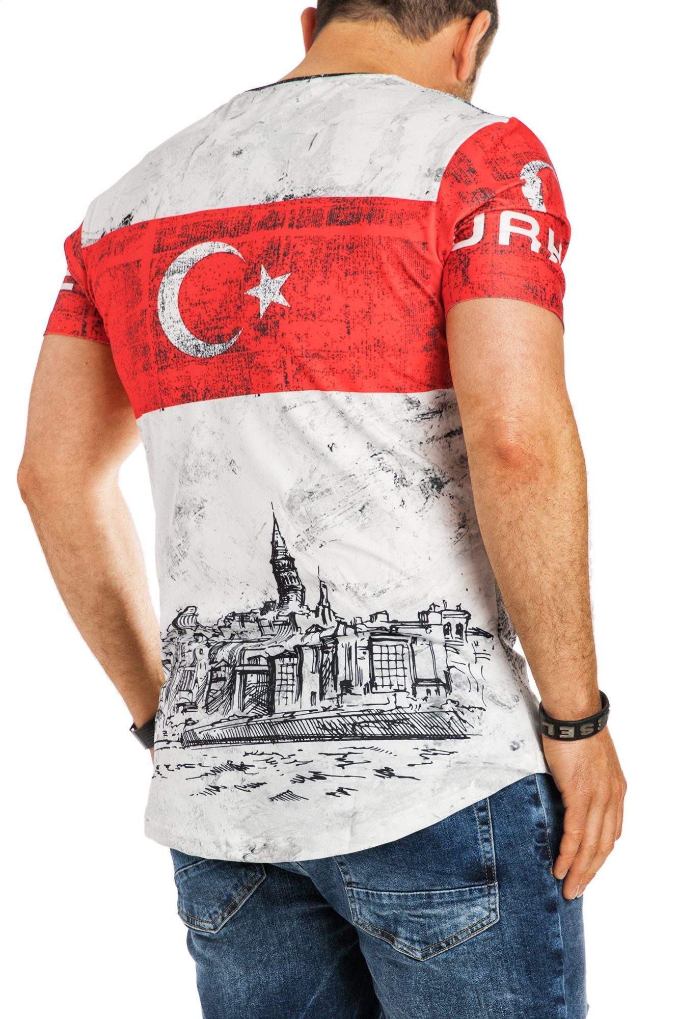 RMK T-Shirt Herren Shirt Fan Trikot Rundhals-Ausschnitt Türkiye Türkei EM W günstig online kaufen