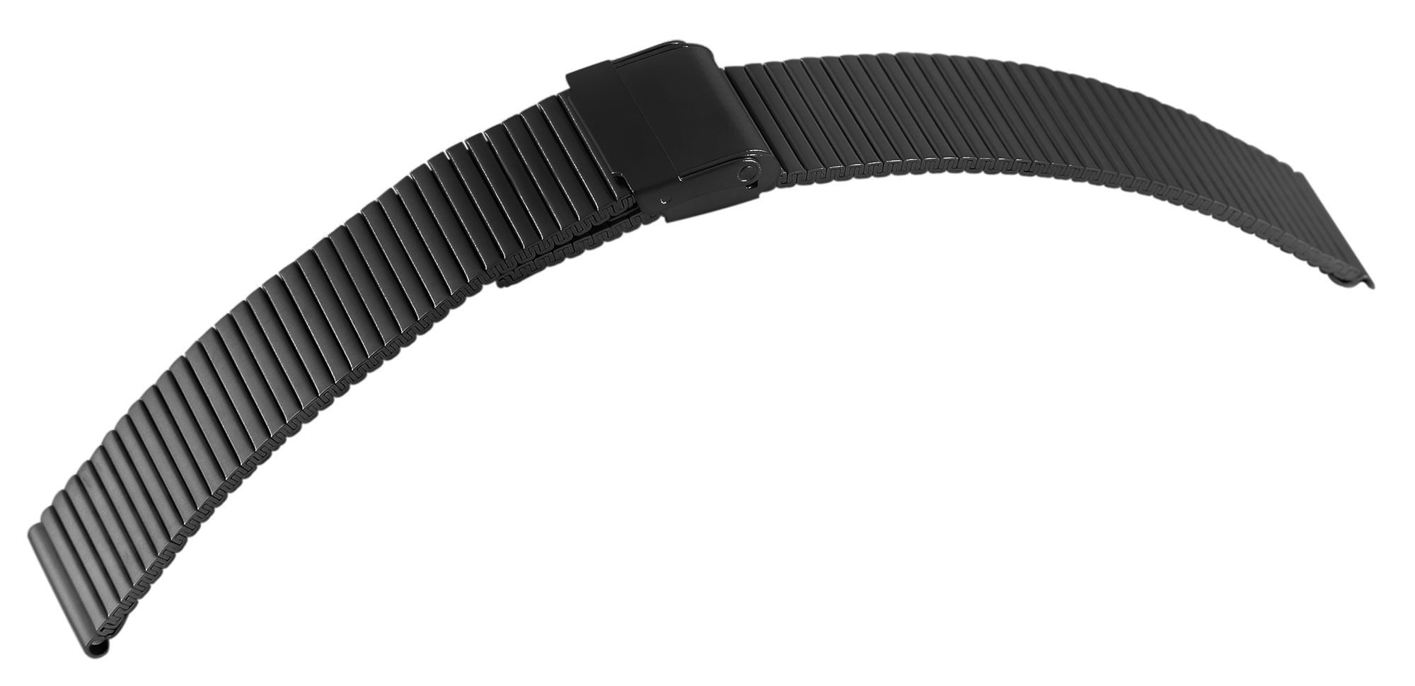Engelhardt Uhrenarmband 8100157 Edelstahl-Uhrenarmband, schwarz, 18 - 22 mm