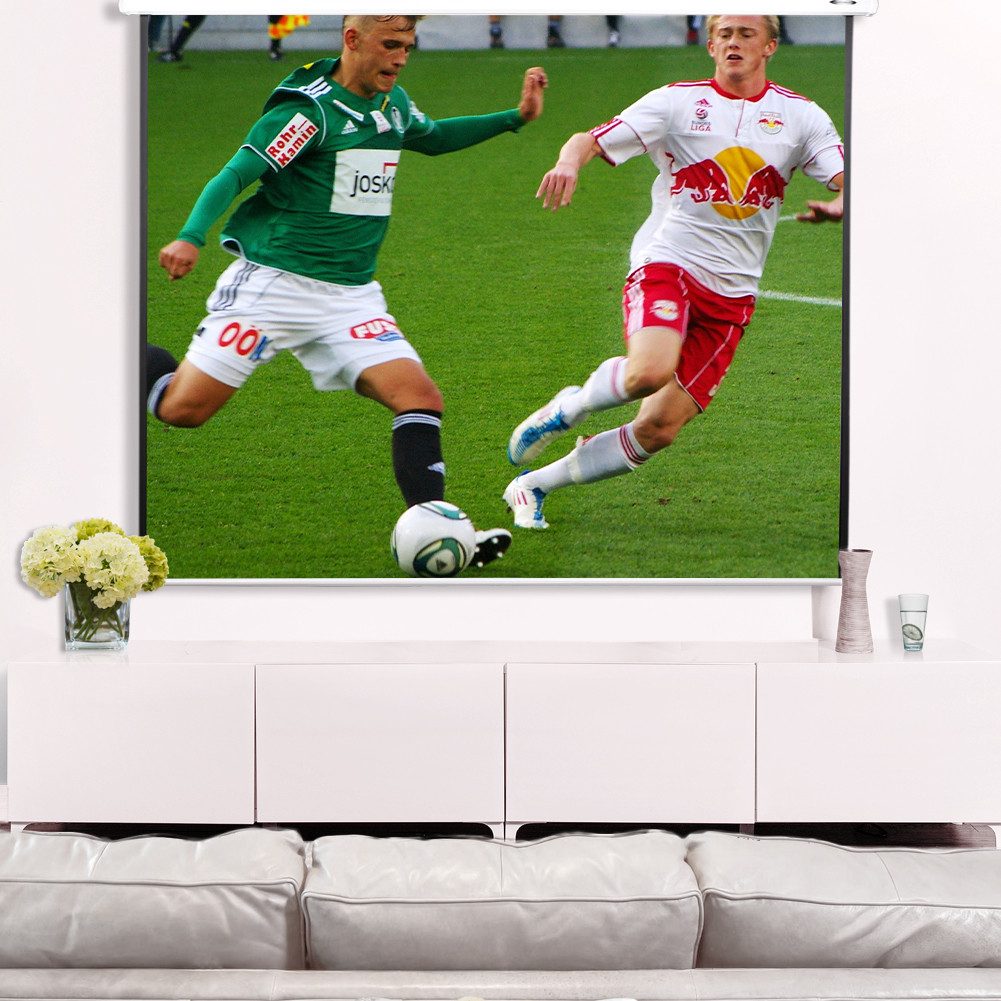 CCLIFE Rolloleinwand Beamer Leinwand Projektionsleinwand heimkino Rolloleinwand – Bild 4 von 5