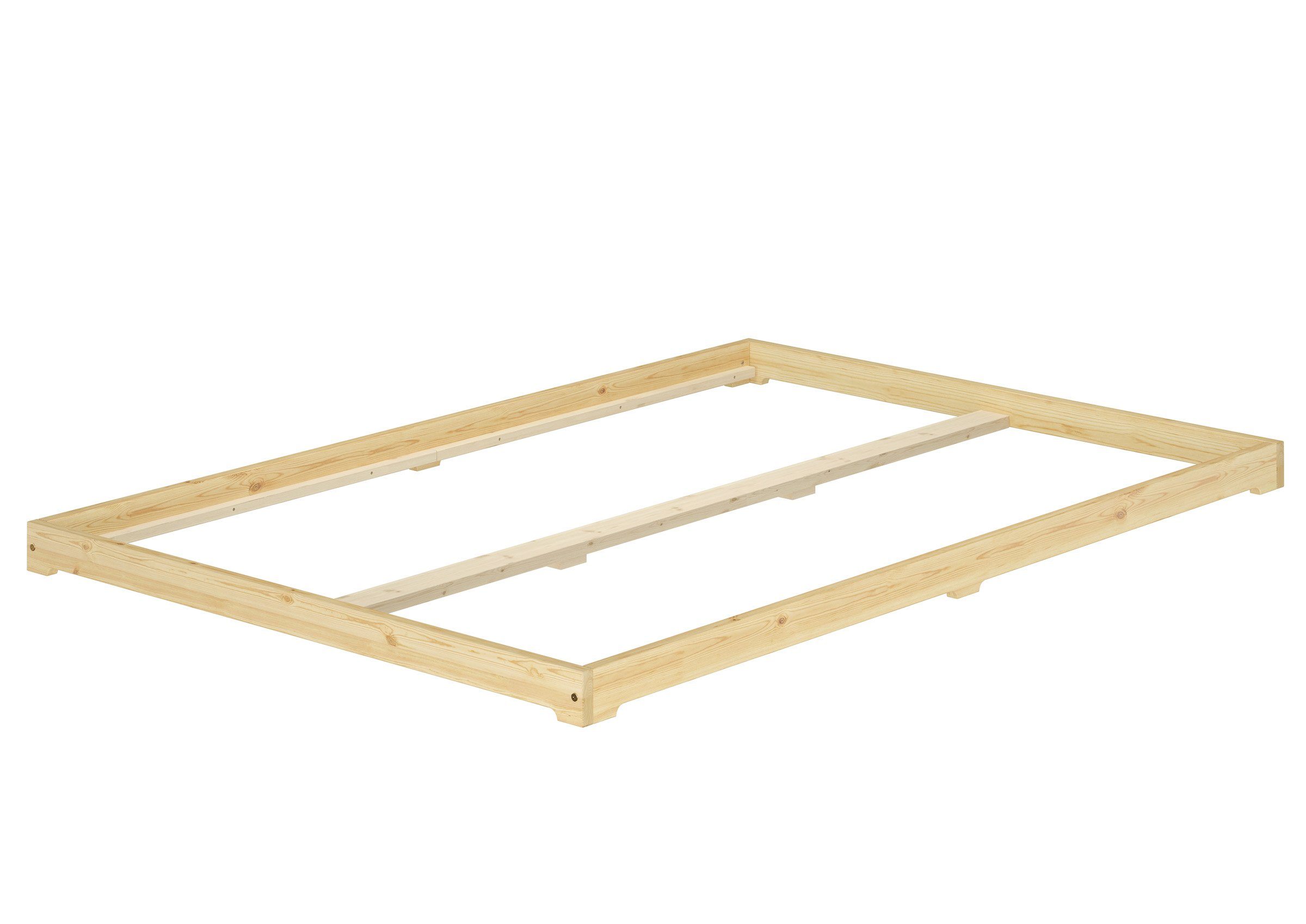 ERST-HOLZ Futonbett Futonbett Massivholz Extra Niedrig Kiefer Massivholz 14 günstig online kaufen