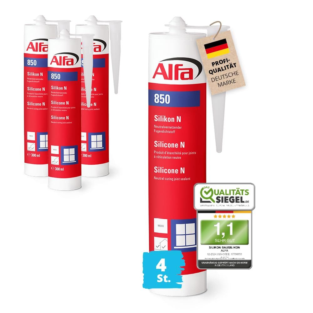 Silikon Silikon N (Bau-Silikon, Sanitär-Silikon) Weiß (300 ml)