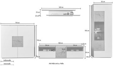 VOGL Möbelfabrik Wohnwand, (Set, 4-St)