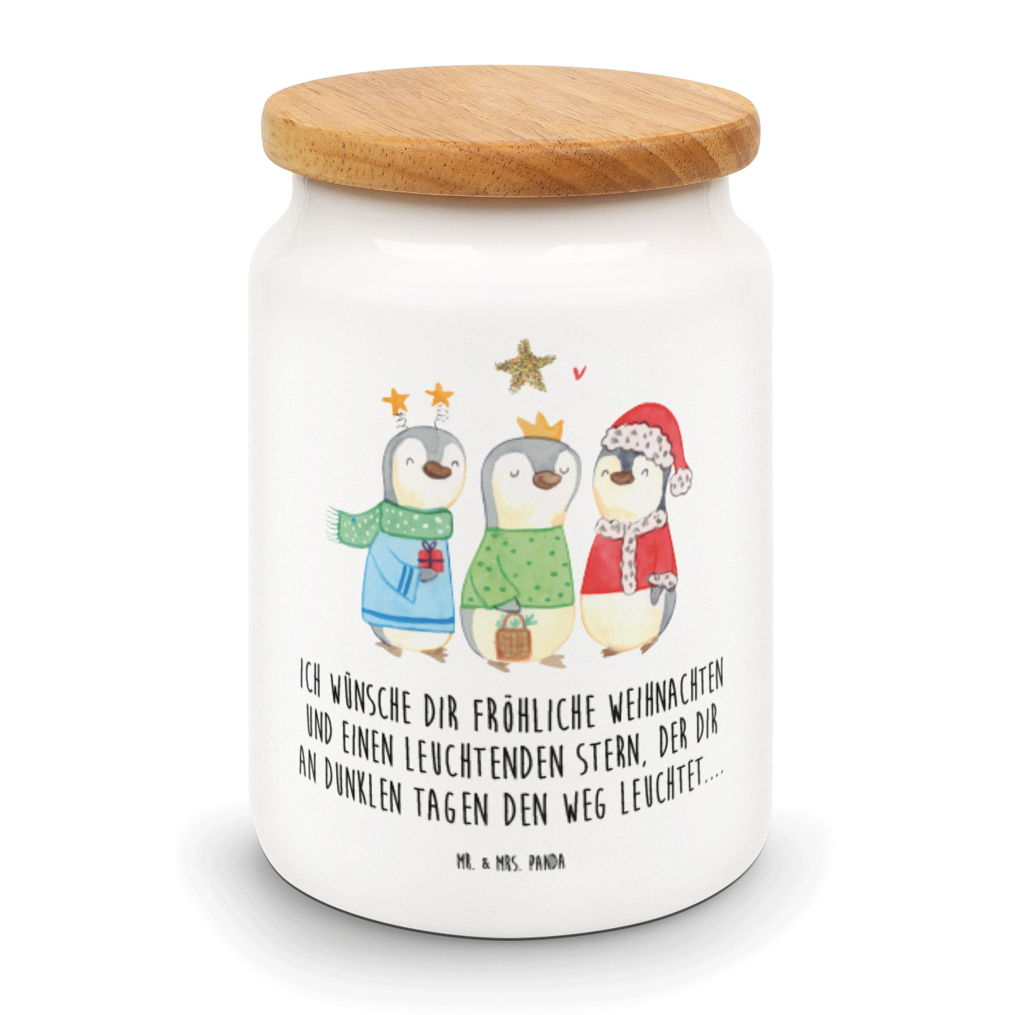 Mr. & Mrs. Panda Vorratsdose Winterzeit Heilige drei Könige - Weiß - Geschenk, Weihnachtstage, Vor, Keramik, (1-tlg)