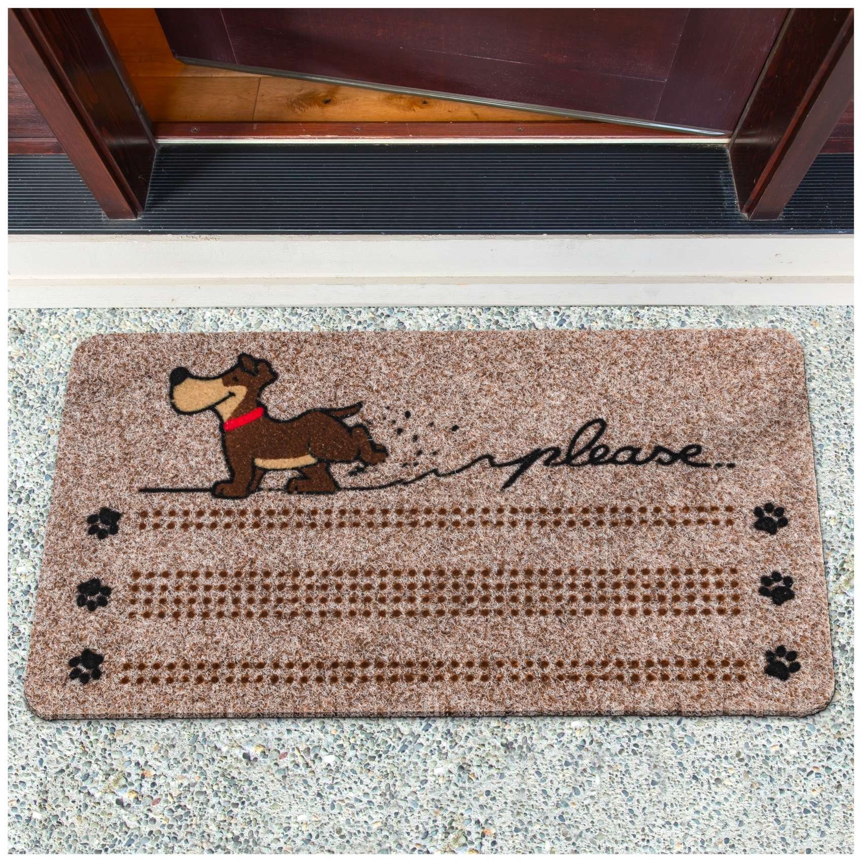 ANRO Fußmatte Rutschfeste Gummibasis Türmatte Schmurzfangmatte, Rechteck, H günstig online kaufen