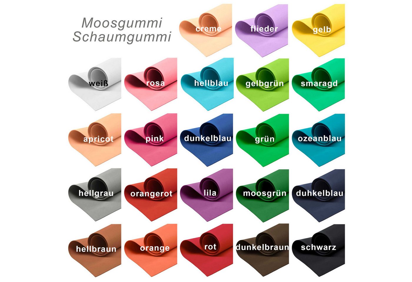 Thumbnail - maDDma Moosgummi ab 0,5m Moosgummi 90cm breit Schaumgummi, smaragdgrün