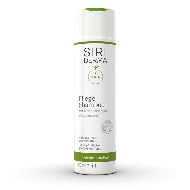 Siriderma Kopfhaut-Pflegeshampoo Siriderma Pflege-Shampoo ohne Duftstoffe 250 ml – Haarshampoo, für trockenes Haar – Ohne Parabene, Silikone und Mineralöle