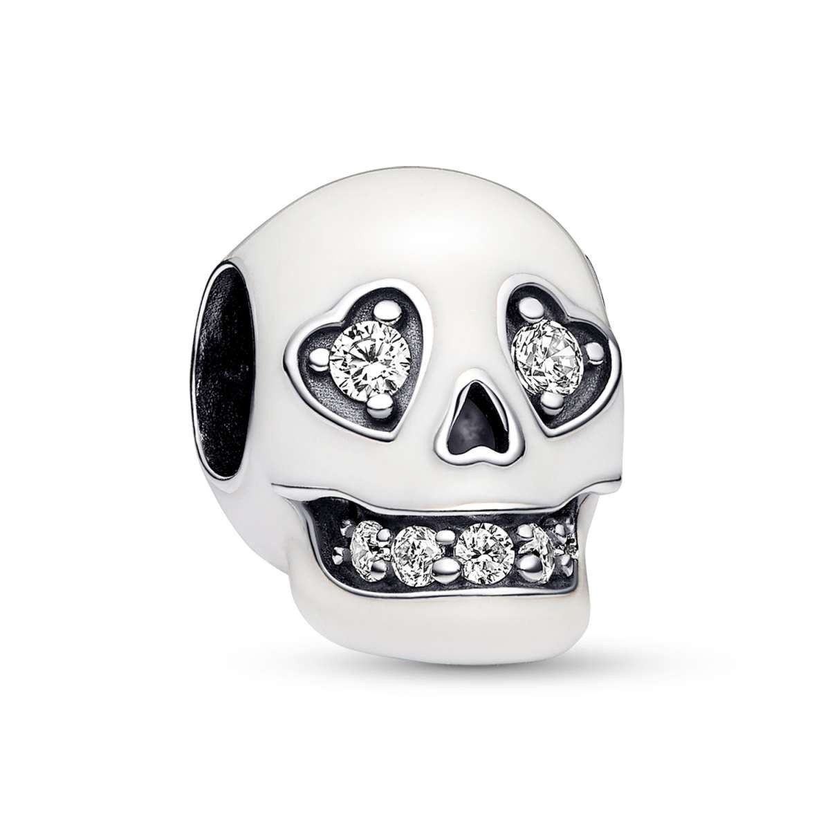 Pandora Bead 792811C01, Silber Leuchtender Totenkopf