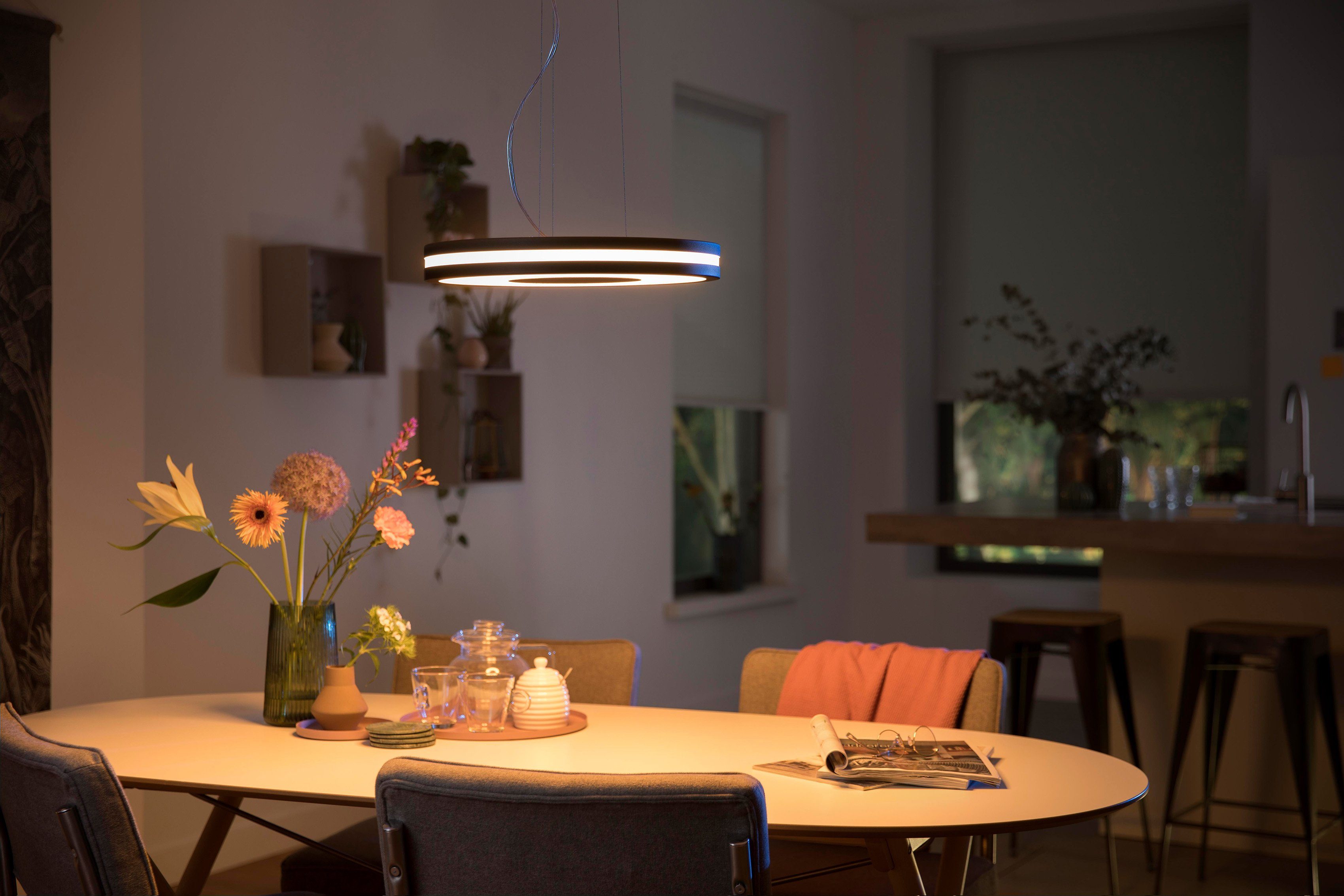Warmweiß Philips Hue LED fest Dimmfunktion, integriert, Pendelleuchte Being, LED
