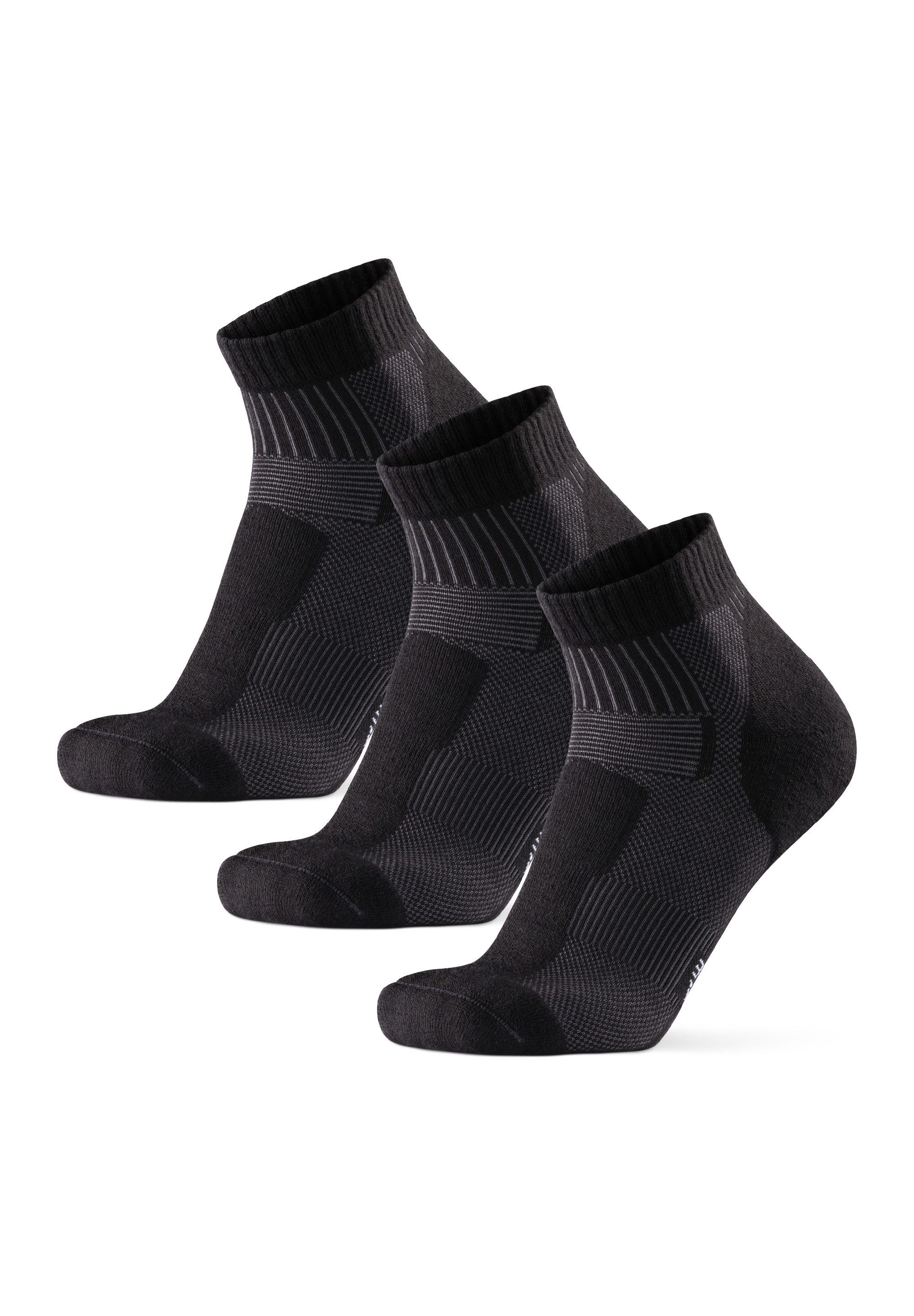 DANISH ENDURANCE Basicsocken Merino Hiking Low (Packung, 3-Paar) Outdoor Aktivitäten, für Herren, Damen & Kinder