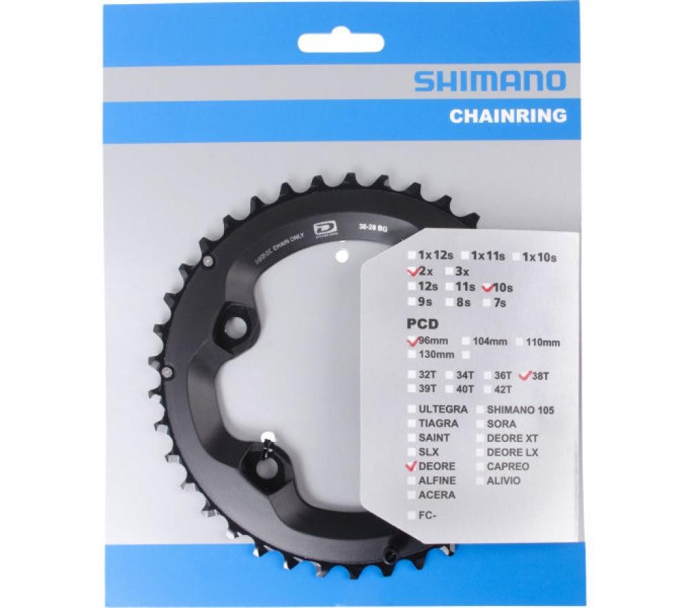 Kettenschaltung SHIMANO Kettenblatt DEORE FC-M6000-2 38 Zähne - präziser Antrieb für 2