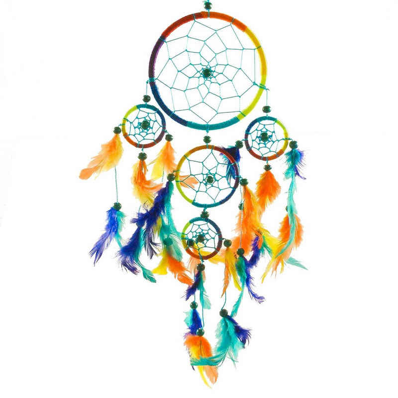 maDDma Dekohänger Dreamcatcher - Traumfänger KUNTERBUNT 12 cm x 4cm, Traumfänger