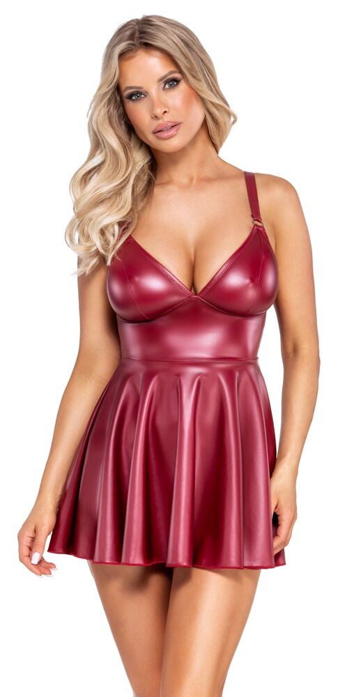 Cottelli PARTY Minikleid Minikleid im roten Mattlook (1-tlg) Schwingend aus günstig online kaufen