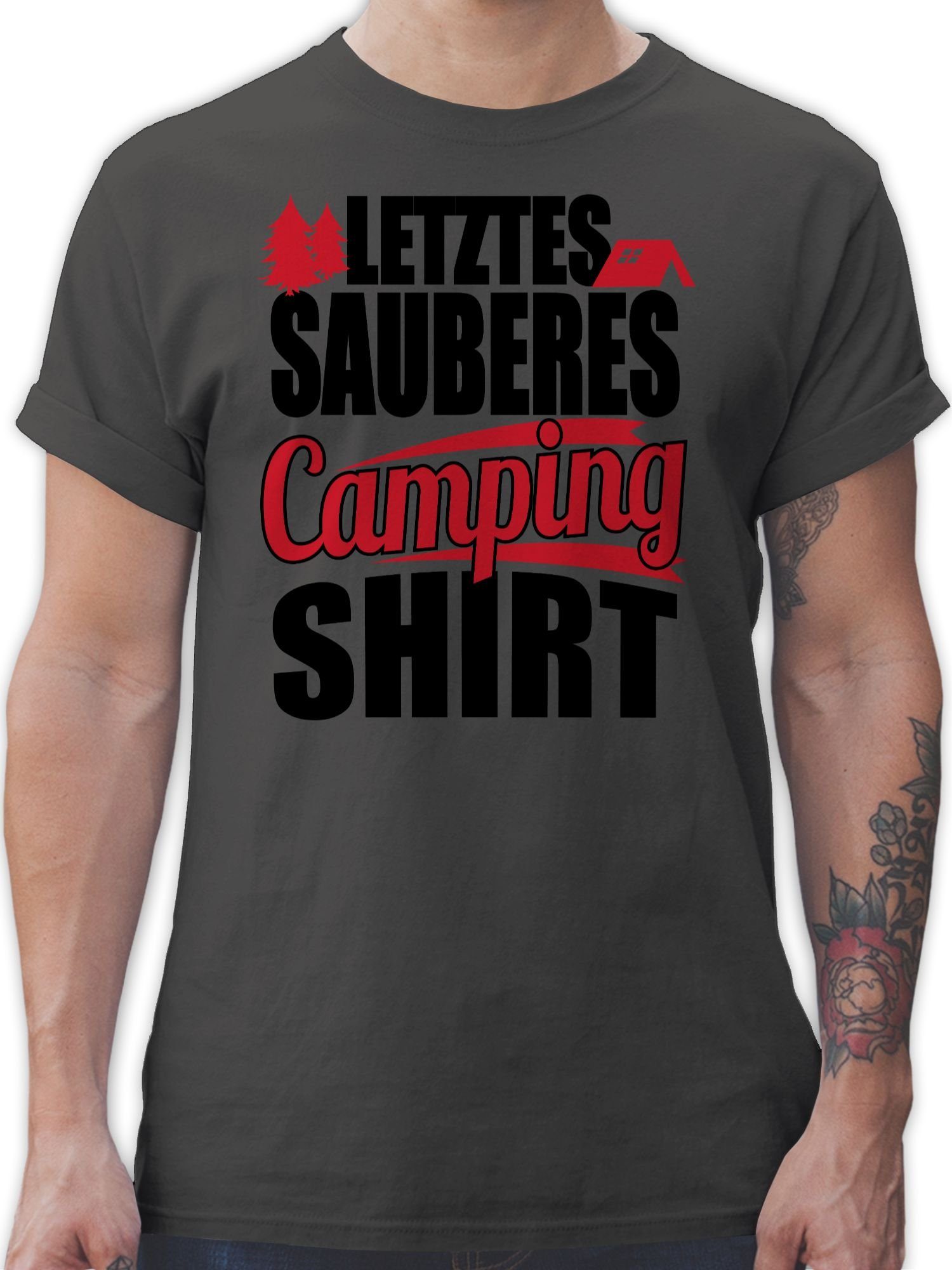 Shirtracer T-Shirt Letztes sauberes Camping Shirt günstig online kaufen