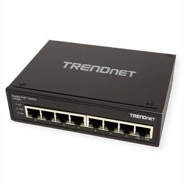 Trendnet TI-PG80 8-Port Gehärteter Industrieller Gigabit PoE+ DIN-Rail Switch Netzwerk-Switch
