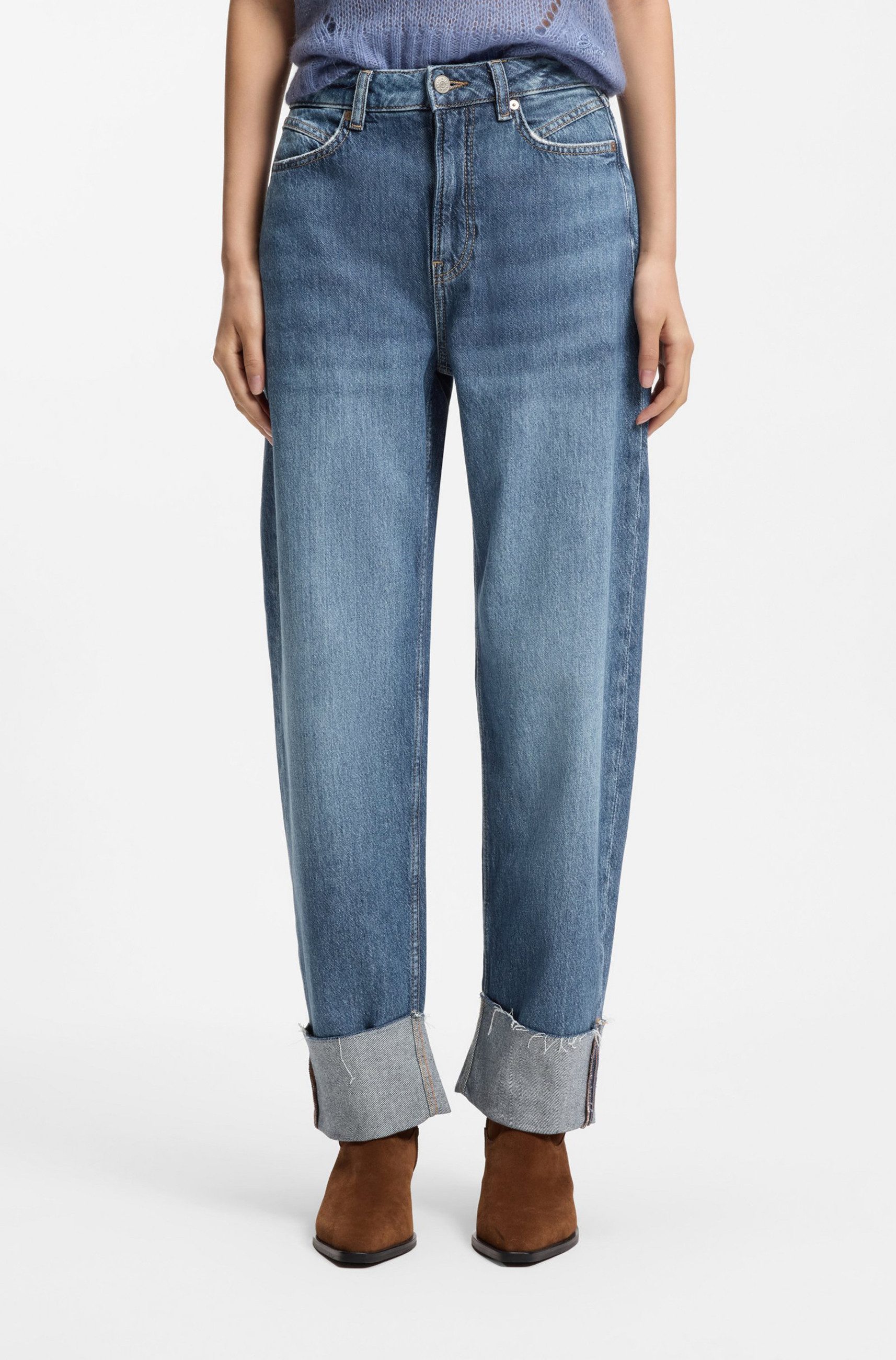 BOSS ORANGE 5-Pocket-Jeans mit Ballon-Bein (1-tlg)