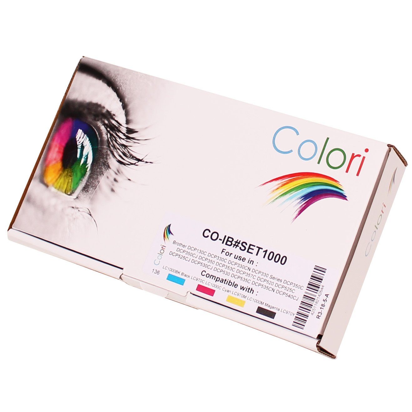 Colori Tintenpatrone (Kompatibles Set 4x Druckerpatrone für Brother LC970 LC1000 DCP130C)