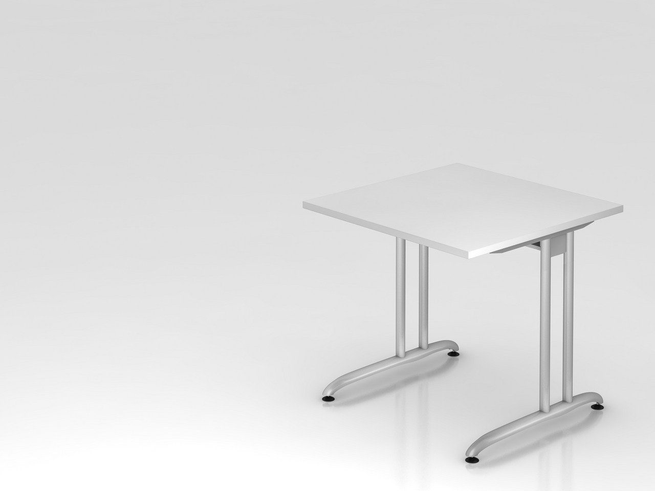 PROREGAL® Schreibtisch Schreibtisch Markku, Weiß 80x80cm,  Ahorn, 72cm  BxT Arbeitshöhe