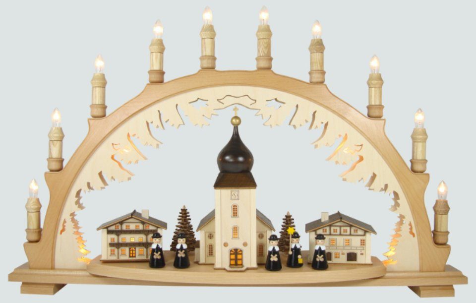 Lenk und Sohn Lichterbogen Bergkirche mit Kurrendesängern schwarz