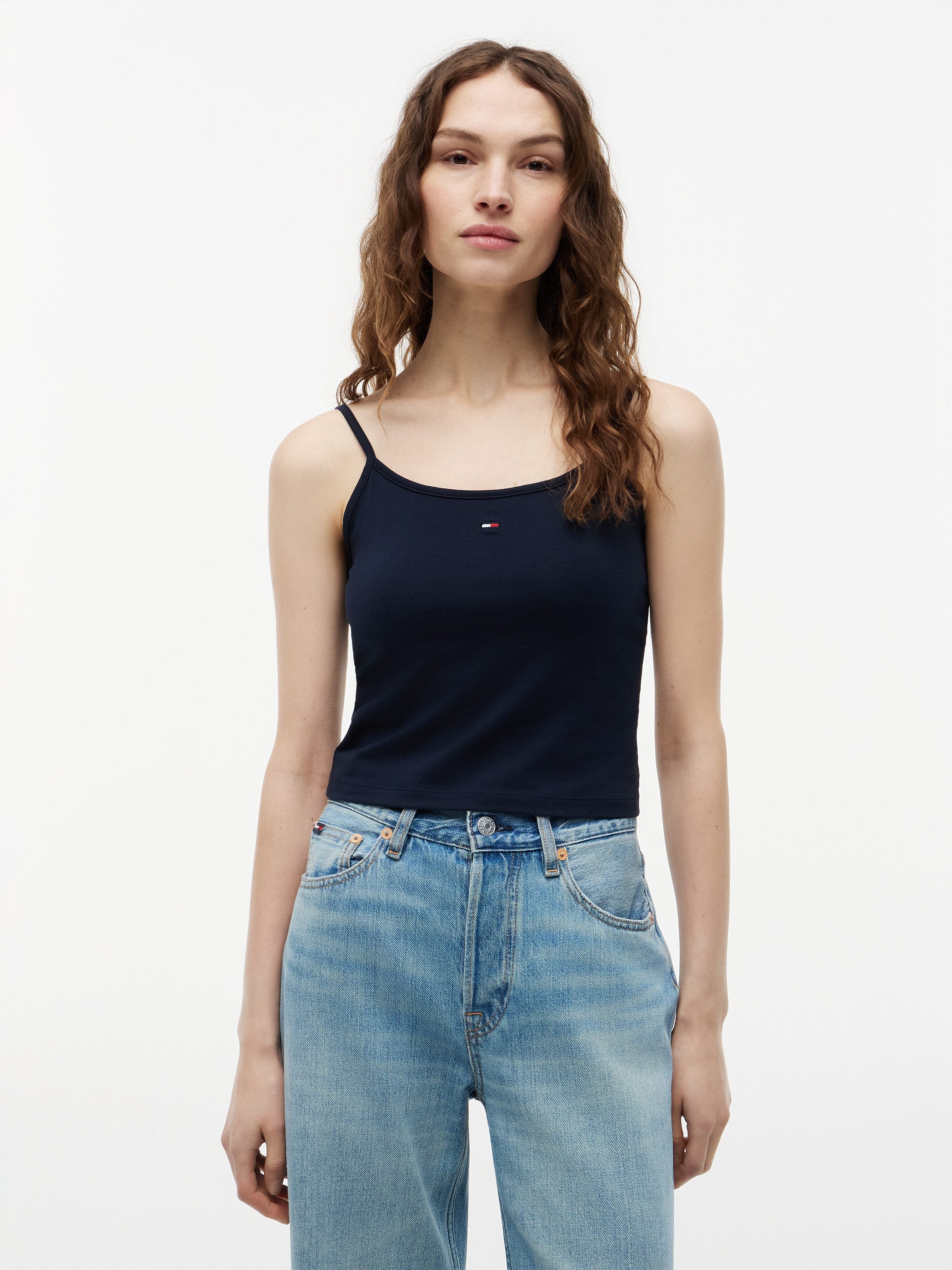 Tommy Jeans Tanktop TJW 2PACK ESSENTIAL STRAP TOP (Packung, 2-tlg., 2er-Pack) mit Logo-Flag