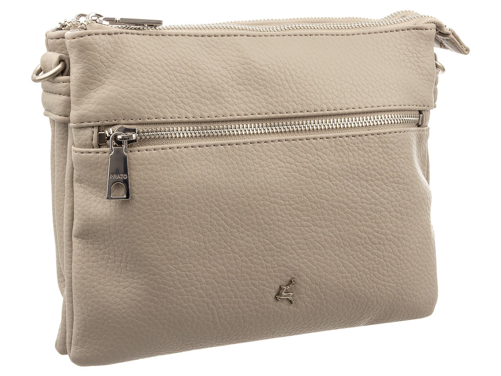 Prato Umhängetasche S017-G genarptes PU Umhängetasche Handtasche (Stück, 1-tlg., 1), genarpte Optik