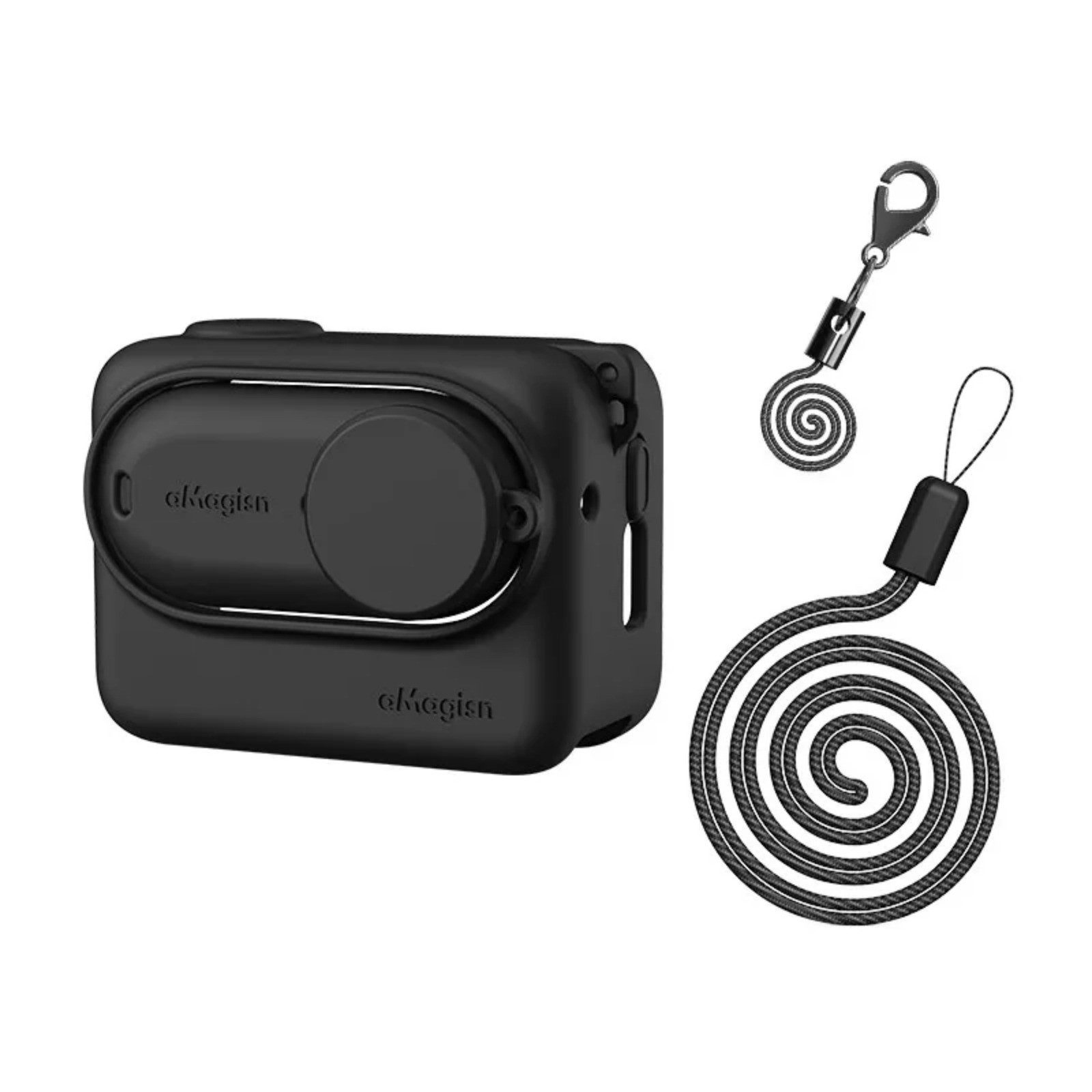 Kamera-Hülle Schutzhülle aus Silikon für Insta360 Go3 mit Lanyard&Linsenabdeckung