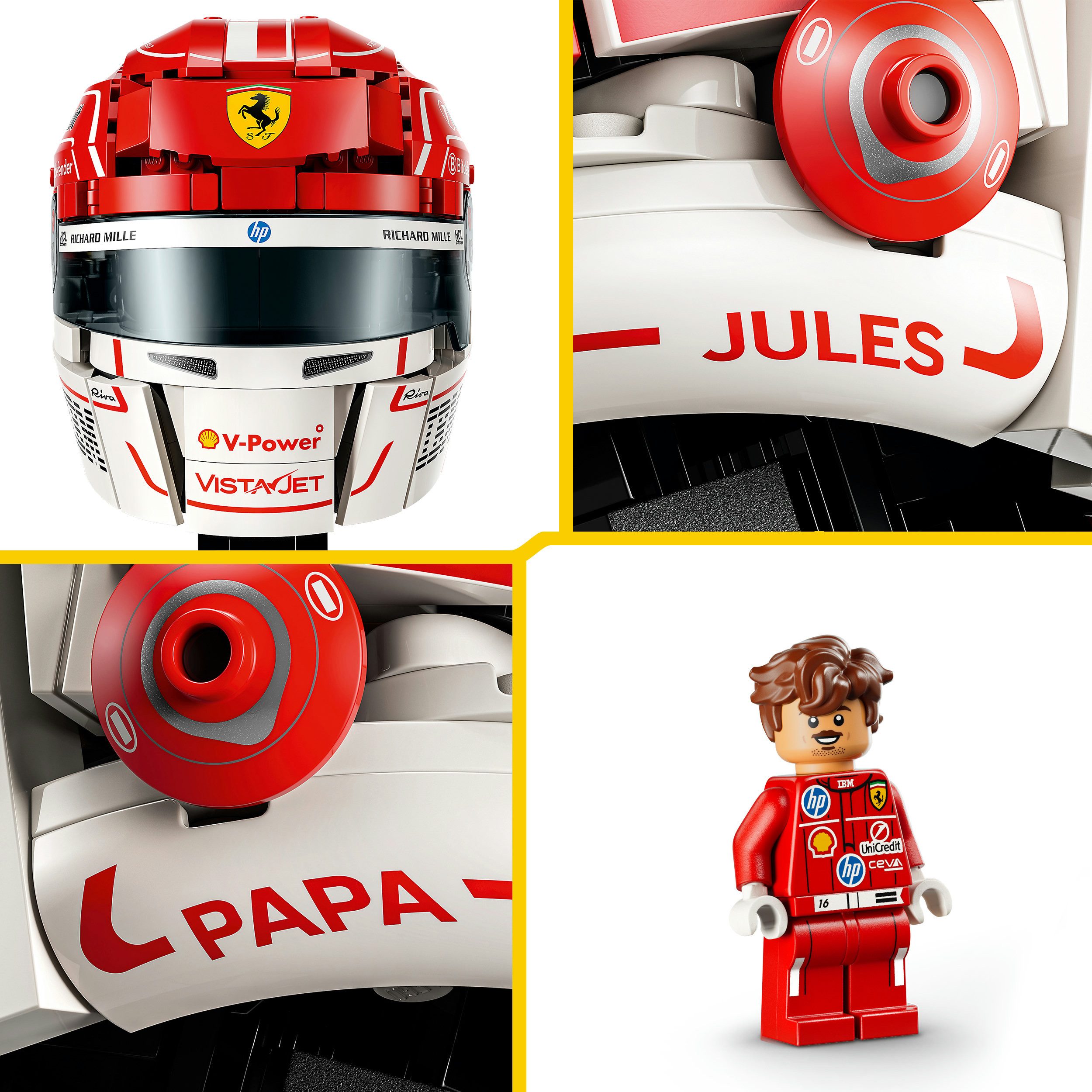 LEGO® Scuderia Ferrari HP Charles Leclerc Helm (43014) Konstruktionsspielsteine, (886 St), LEGO Editions Formula 1 – Bild 5 von 5