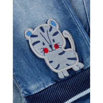 Name It Stoffhose Name It Baby Jungen Jeanshose mit "Tiger" Patch