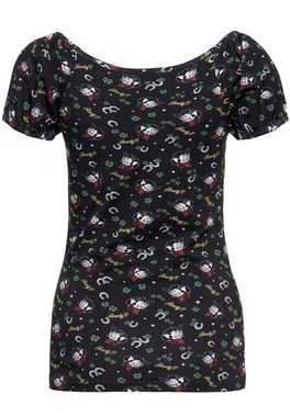 QueenKerosin Print-Shirt Howdy (1-tlg) mit vintage All-over-Print