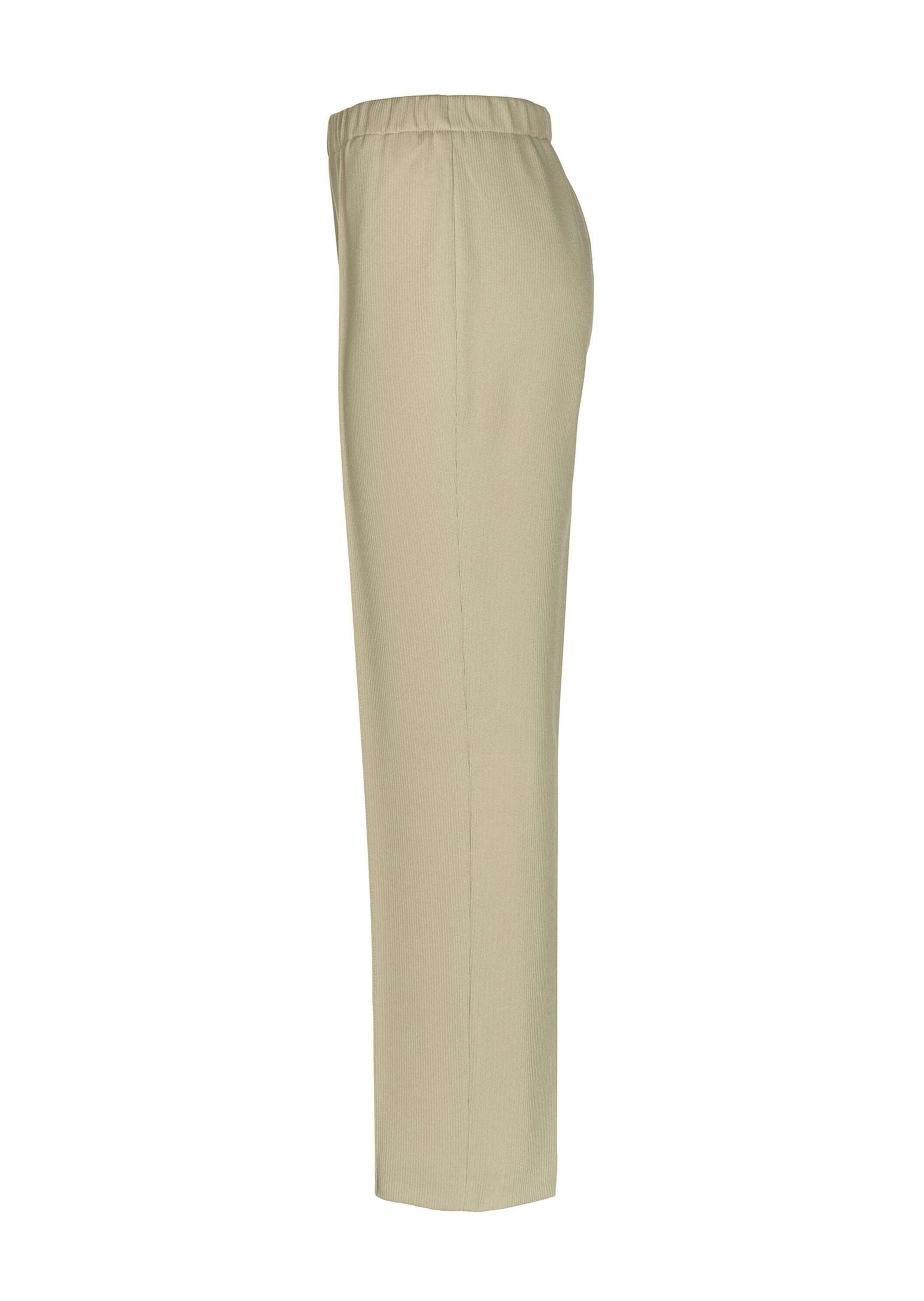 GOLDNER Schlupfhose Rippenhose mit Biesen Bequeme Stretchhose mit Schlupfbund und Knöchellänge